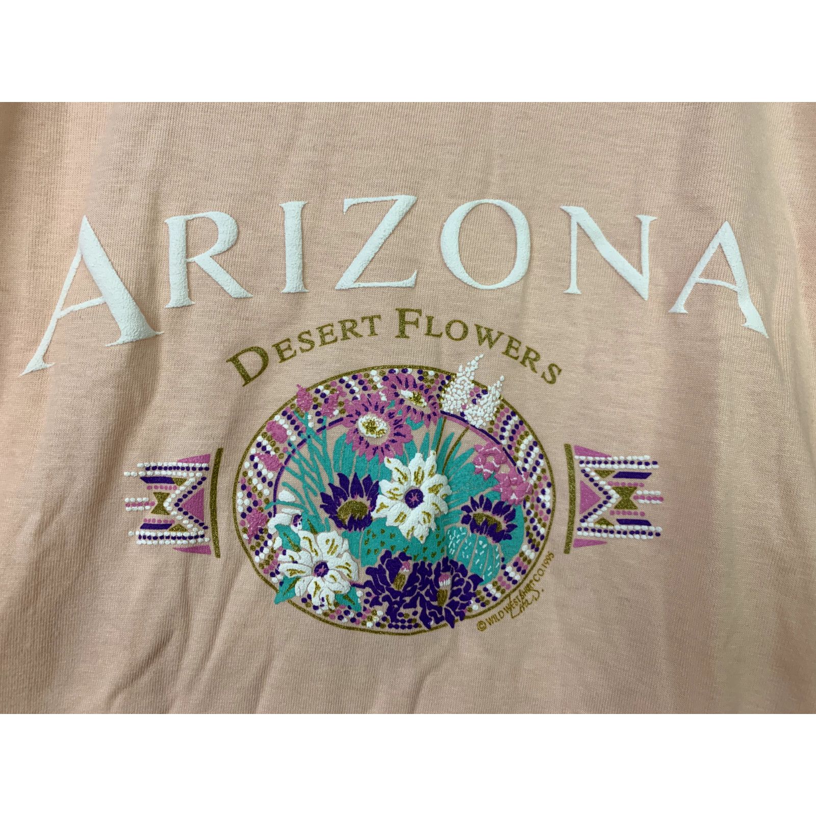 Jerzees Vintage Arizona Shirt AZ Desert Flowers T-Shirt 1995 L Large Size US L / EU 52-54 / 3 - 2 Thumbnail