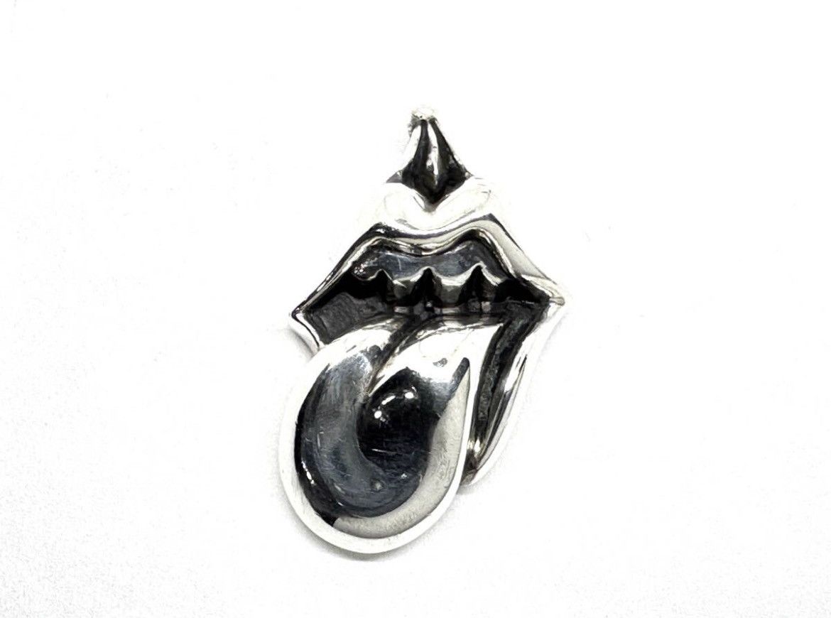 Chrome Hearts Chrome Hearts lip Tongue Stones Charm Pendant