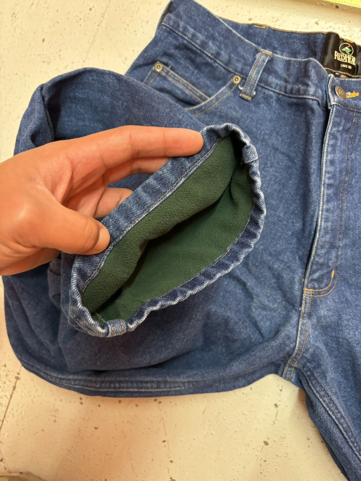Vintage ***FINAL DROP***RARE REDHEAD FLEECE LINED DENIM PANT 38x32 Size US 38 / EU 54 - 11 Thumbnail