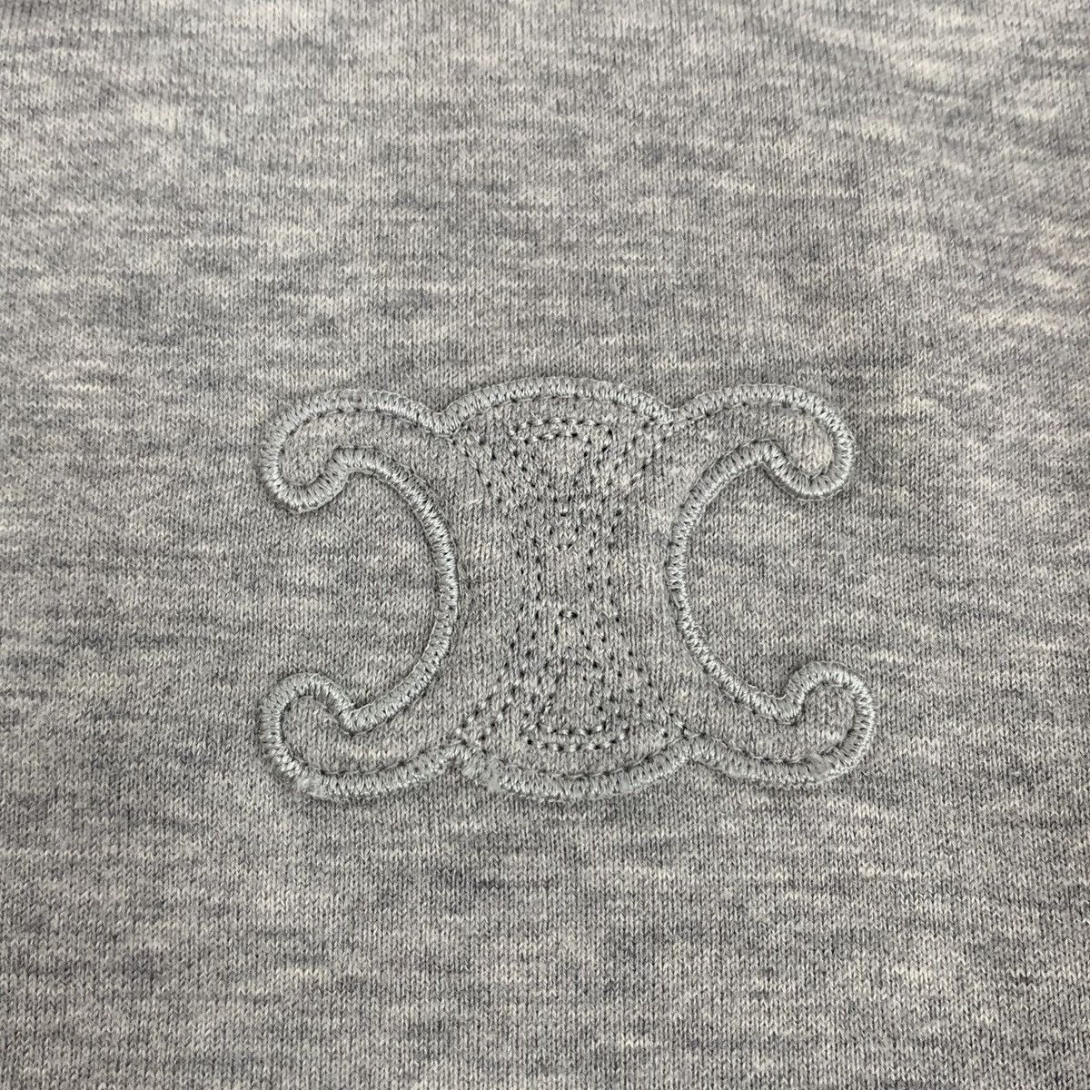 Celine Celine Gray Triomphe Embroidered Hooded Sweatshirt K26WX Size M / US 6-8 / IT 42-44 - 5 Thumbnail
