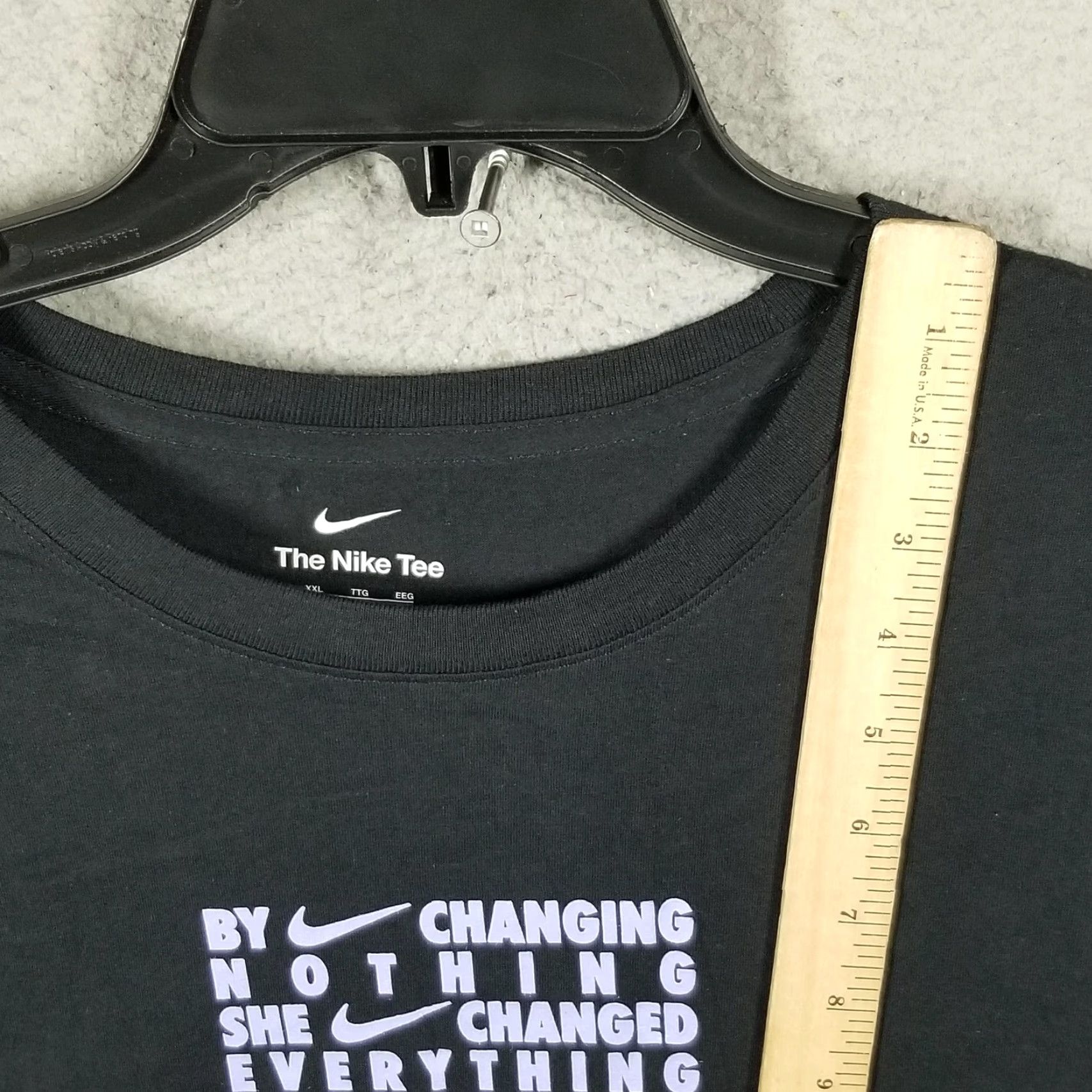 Nike NIKE Shirt Mens 2XL Black Graphic Tennis By Changing Nothing Tee Size US XXL / EU 58 / 5 - 5 Thumbnail