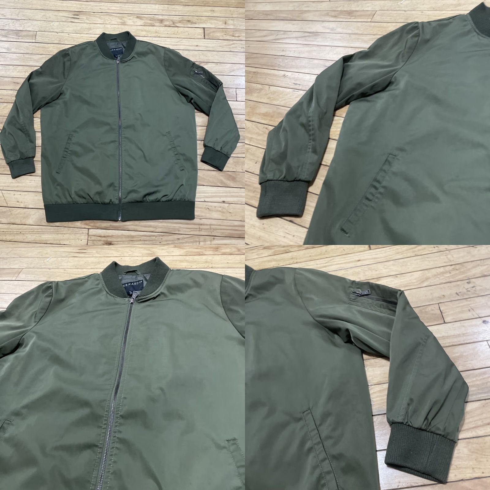 Vintage Bernardo Jacket Men XL Green Lined Zip Bomber Military Mock Streetwear Capsule Jacket Size US XL / EU 56 / 4 - 9 Thumbnail