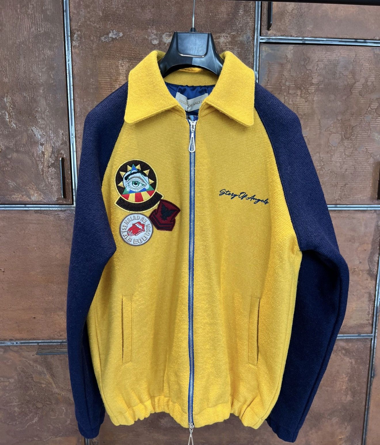 Other Luxury Wool Bomber Jacket Heavy Embroidery Size US L / EU 52-54 / 3 - 1 Thumbnail