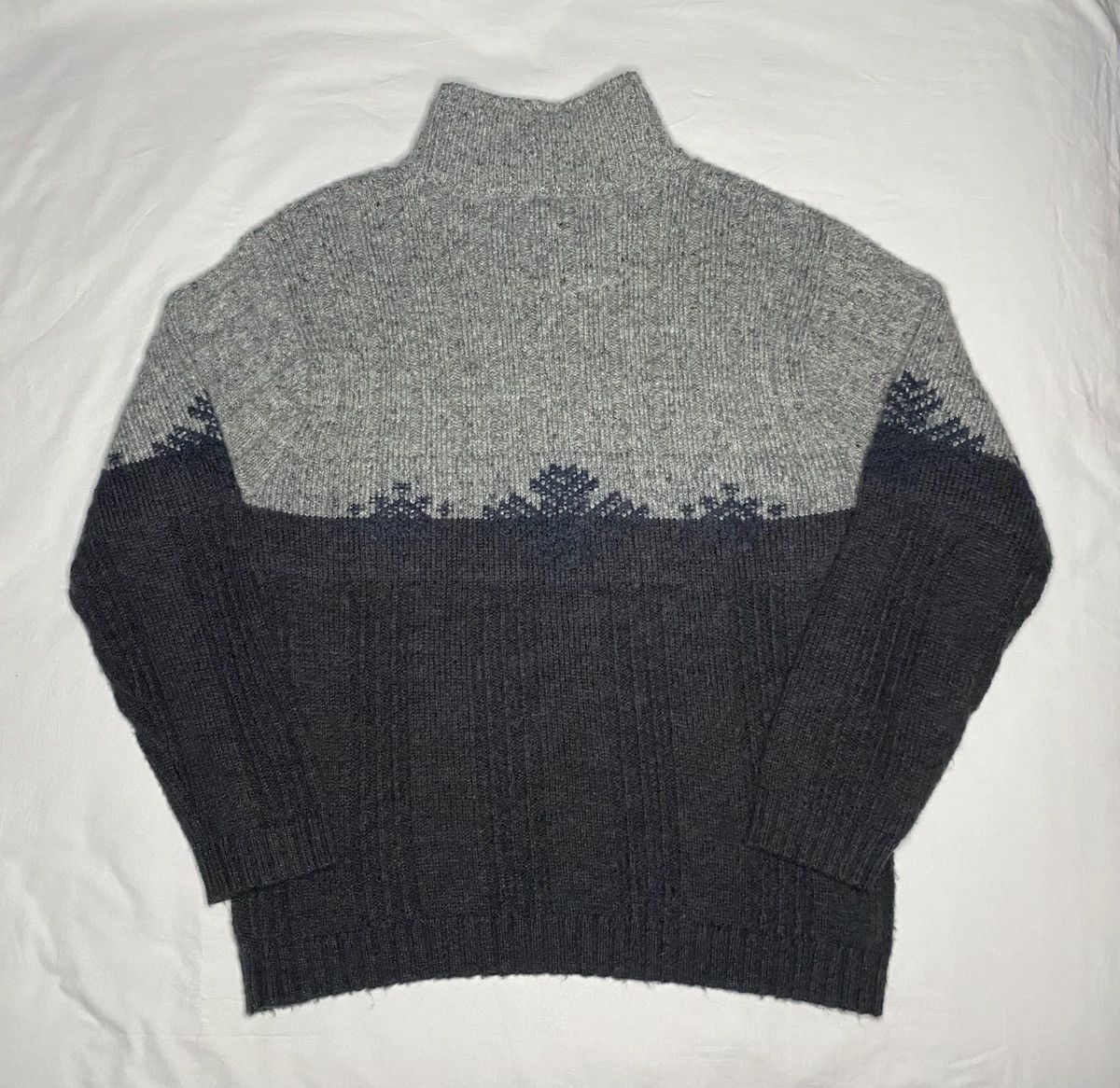 Other Field Gear Sweater Mens XL 1/4 Zip Grey Knit Wool Blend Size US XL / EU 56 / 4 - 4 Thumbnail