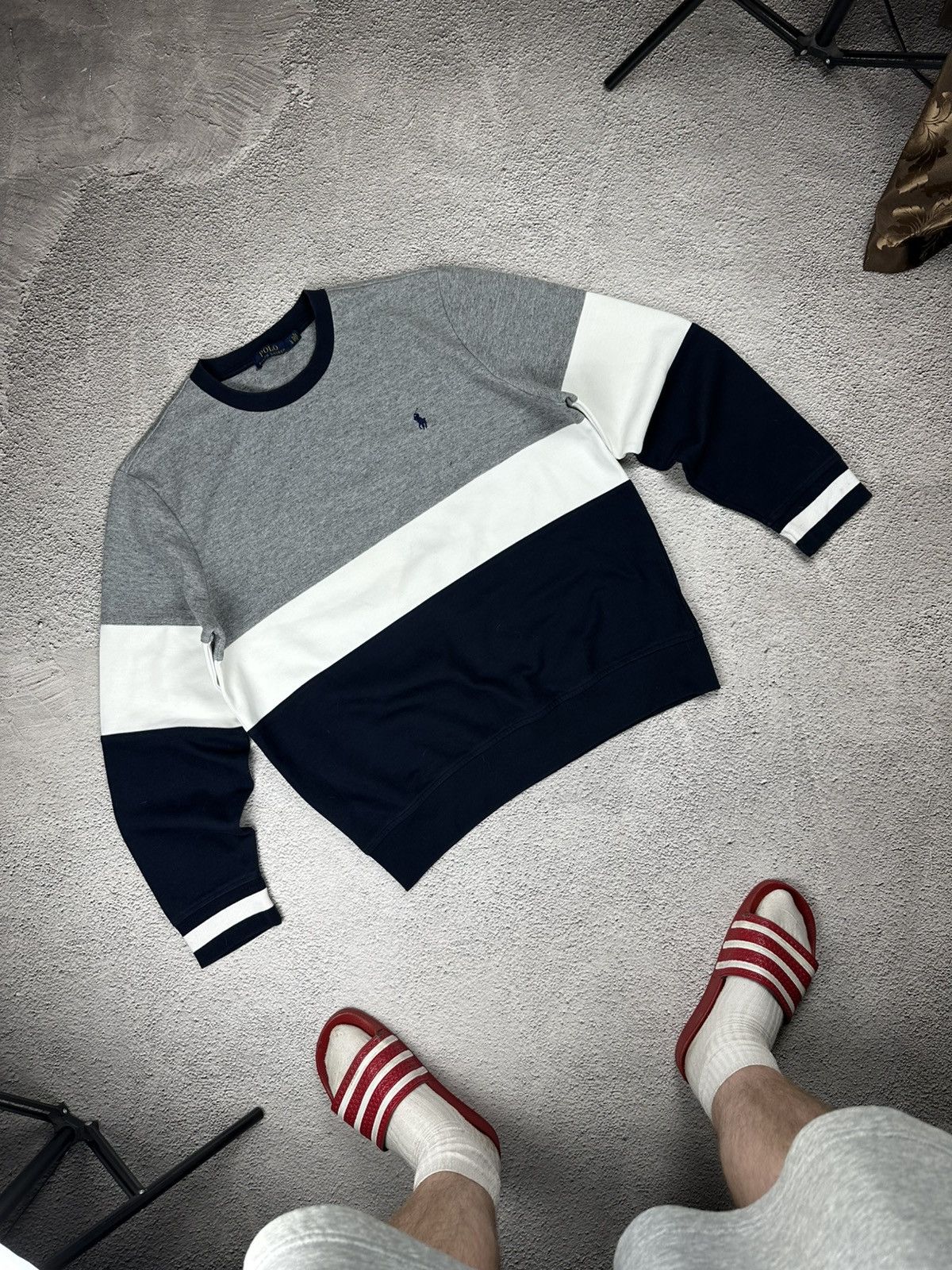 Polo Ralph Lauren Vintage Polo Ralph Lauren Sweatshirt Y2K Striped Old Money Size US L / EU 52-54 / 3 - 3 Thumbnail