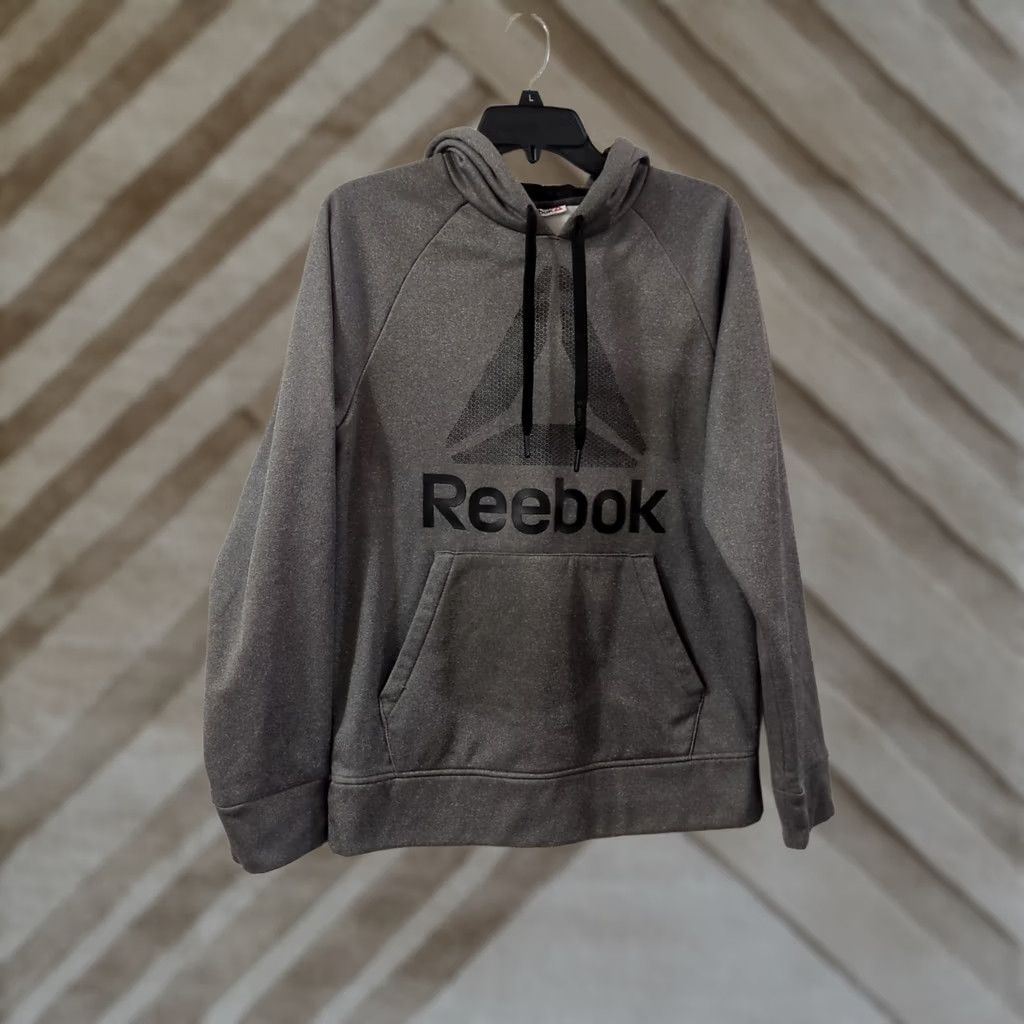 Reebok Reebok Mens Size Small Hooded Pullover Sweatshirt Hoodie Gray Front Pocket Size US S / EU 44-46 / 1 - 1 Thumbnail