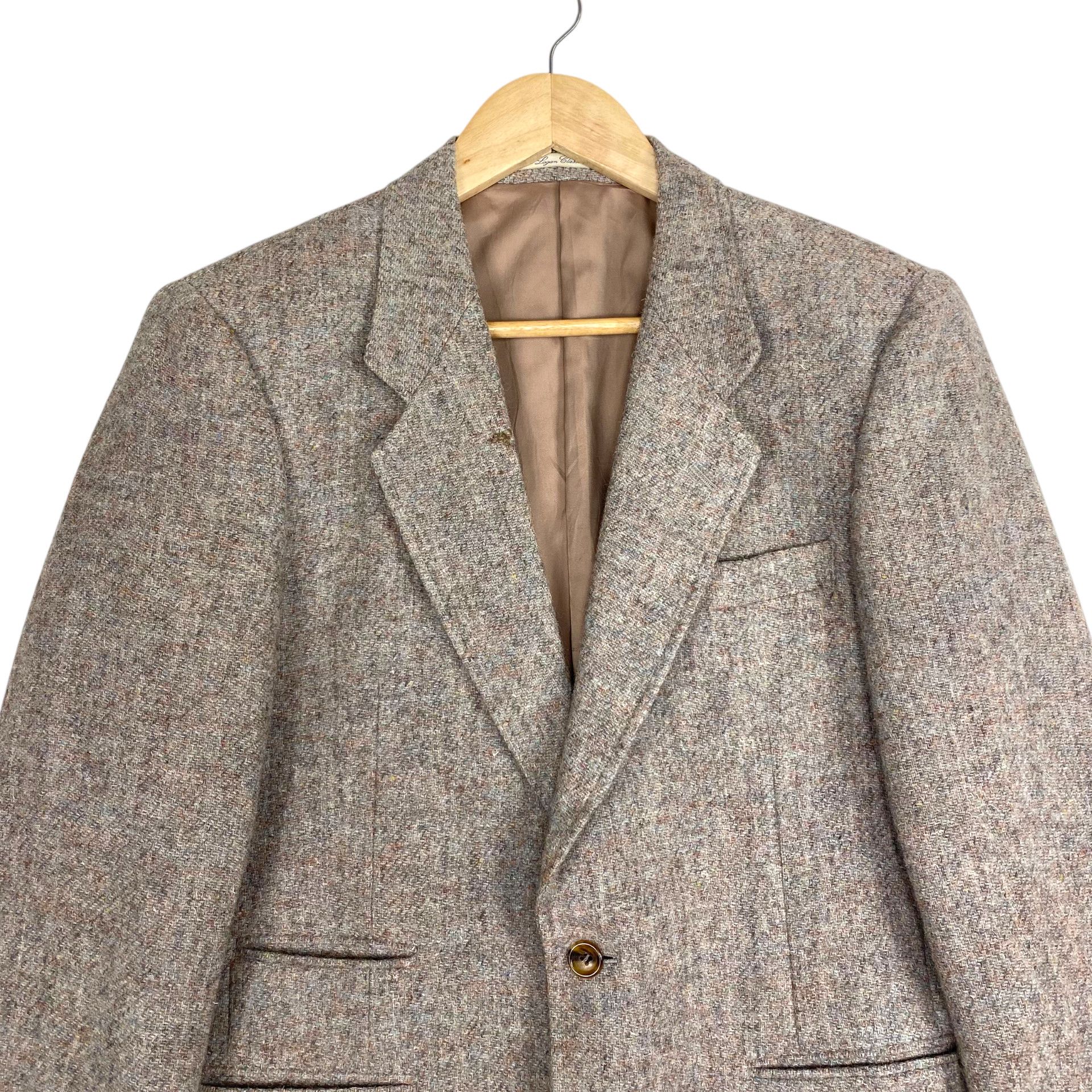 Harris Tweed 💥90s HARRIS TWEED LOGAN GATE SLUBBY WOOL BUTTON JACKET Size US S / EU 44-46 / 1 - 7 Thumbnail