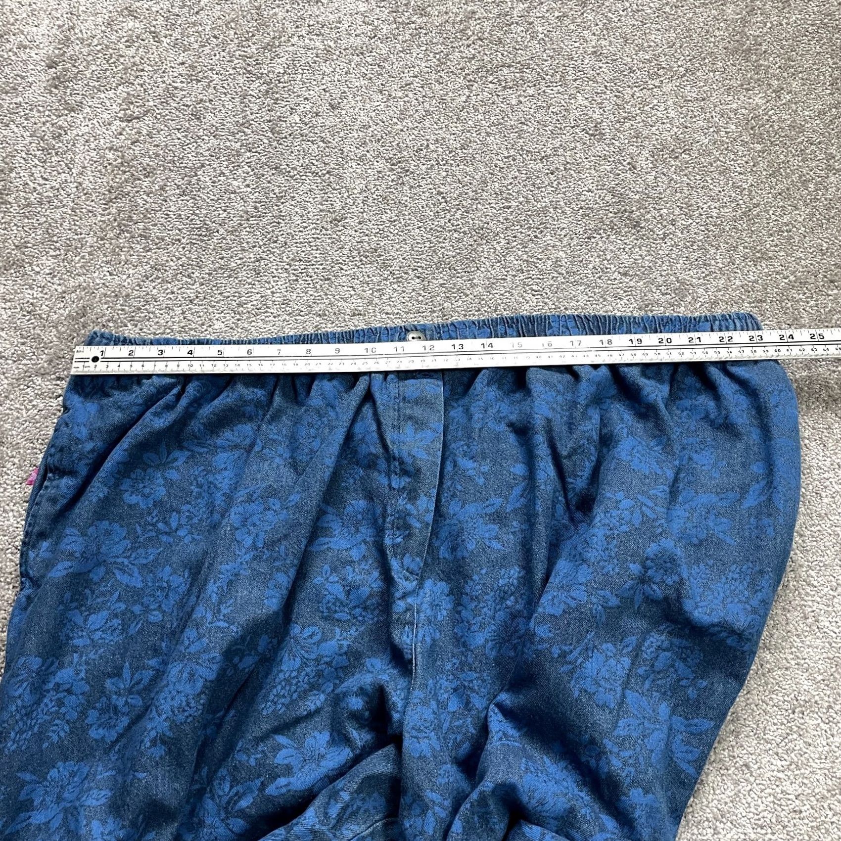 Vintage VINTAGE? (No) Woman Within Jeans Pants Womens Plus 36WP Blue Classic Fit Capri Floral 46x21 Size 32" / US 10 / IT 46 - 6 Thumbnail