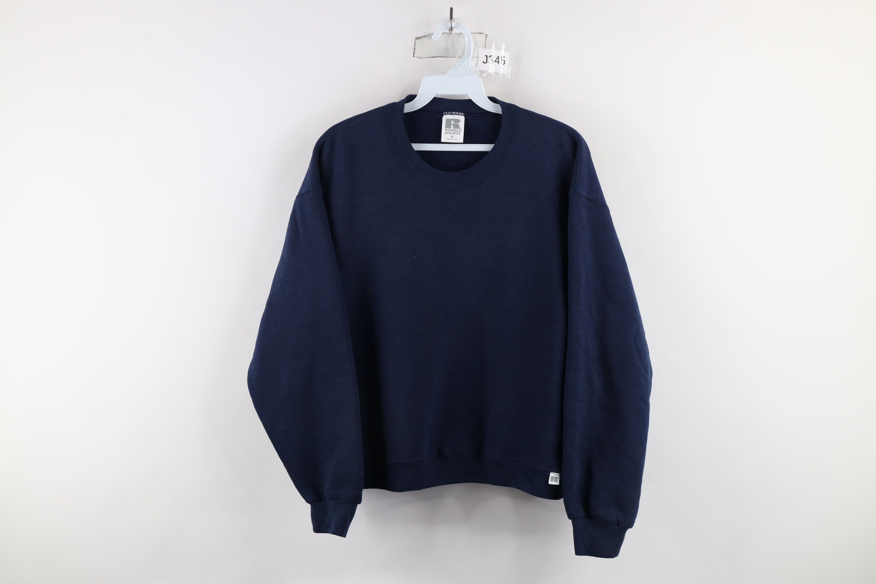 Russell Athletic × Vintage Vintage 90s Russell Athletic Blank Sweatshirt Blue USA Size M / US 6-8 / IT 42-44 - 1 Thumbnail