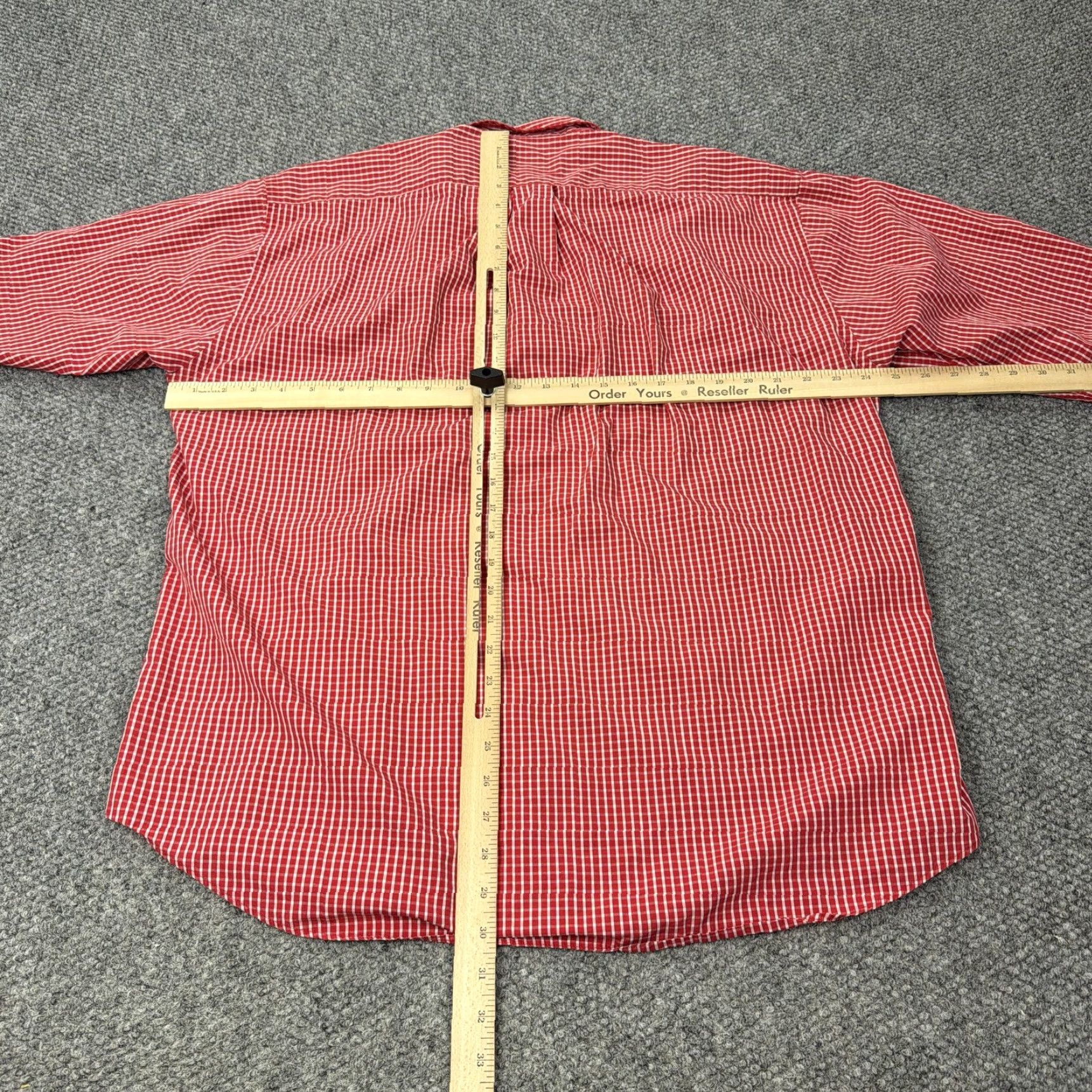 Faconnable VINTAGE Faconnable Shirt Mens L Red White Gingham Check Button-Down USA 90s Mens Size US L / EU 52-54 / 3 - 6 Thumbnail