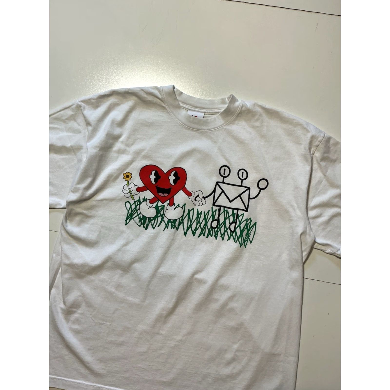 Y/Project The Heart Project Heart Holding Hands Letter Note Graphic S/S T-Shirt White XL Mens Regular Size XL Size US XL / EU 56 / 4 - 4 Thumbnail