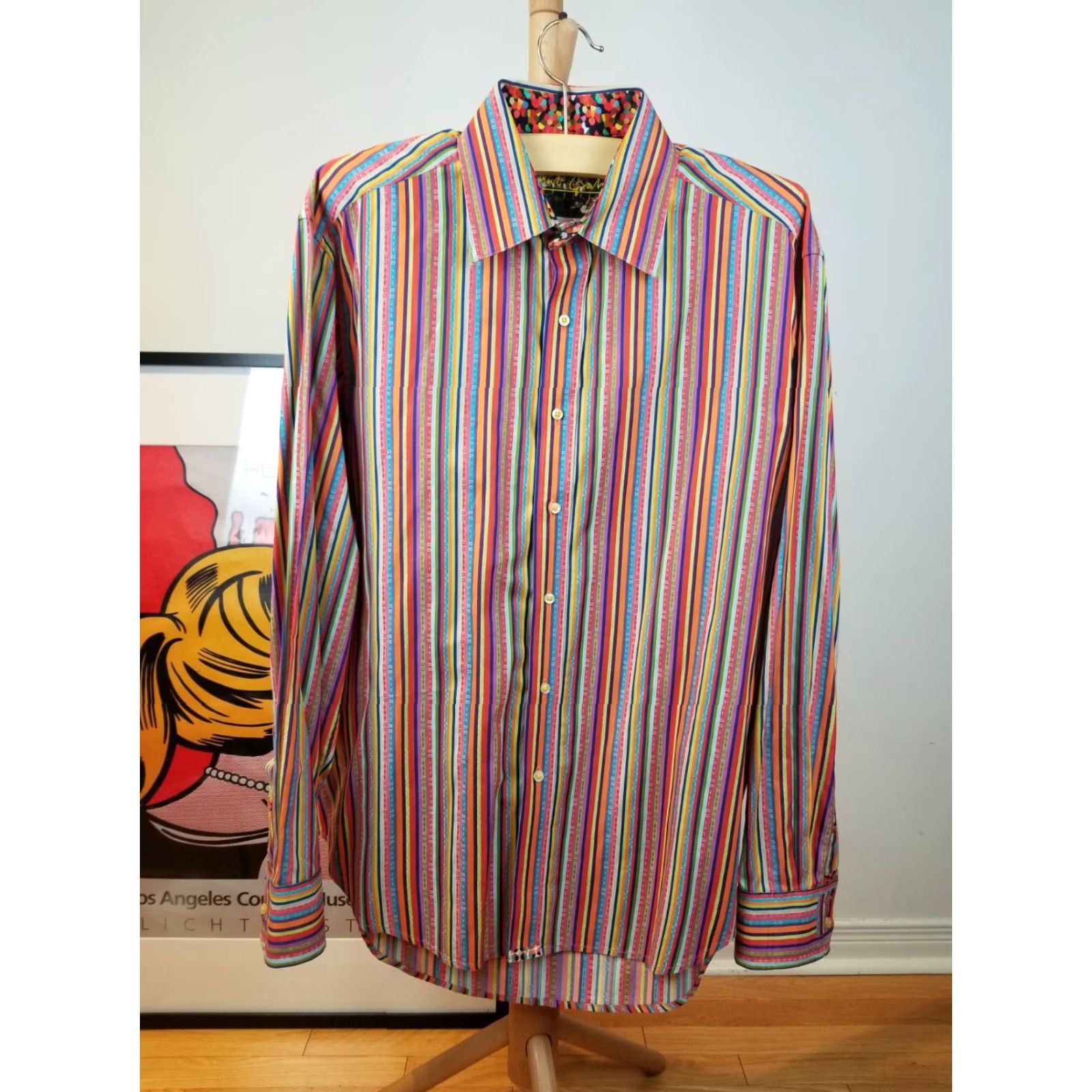 Robert Graham Robert Graham Striped Long Sleeve Shirt XL Multicolor Dress Shirt Men Slim Pattern Colorful 90s Size US L / EU 52-54 / 3 - 2 Thumbnail