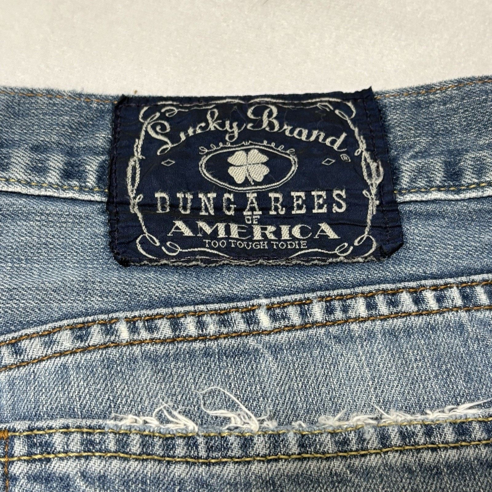 Lucky Brand Vintage Lucky Brand Gene Montesano 33x26 Boot Cut Blue Jeans Size US 33 - 11 Thumbnail