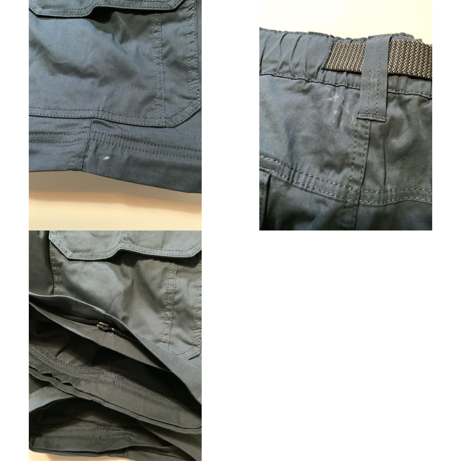 Vintage VINTAGE BC Clothing Cargo Utility Hiking Belted Navy Performance Shorts Sz.L Men Baggy Blue Outdoor 90s Size US 33 - 8 Thumbnail
