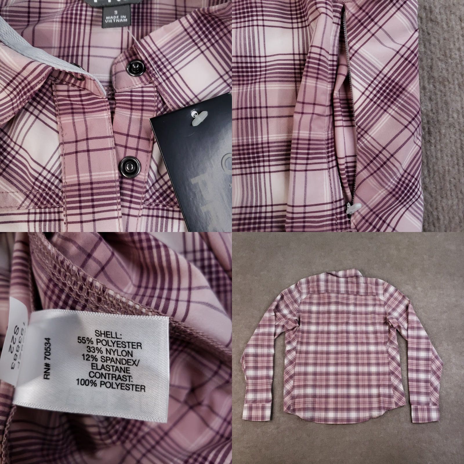 Orvis Orvis Pro Shirt Womens Small Purple Plaid Stretch Long-Sleeved Lightweight Button-Up Size S / US 4 / IT 40 - 8 Thumbnail