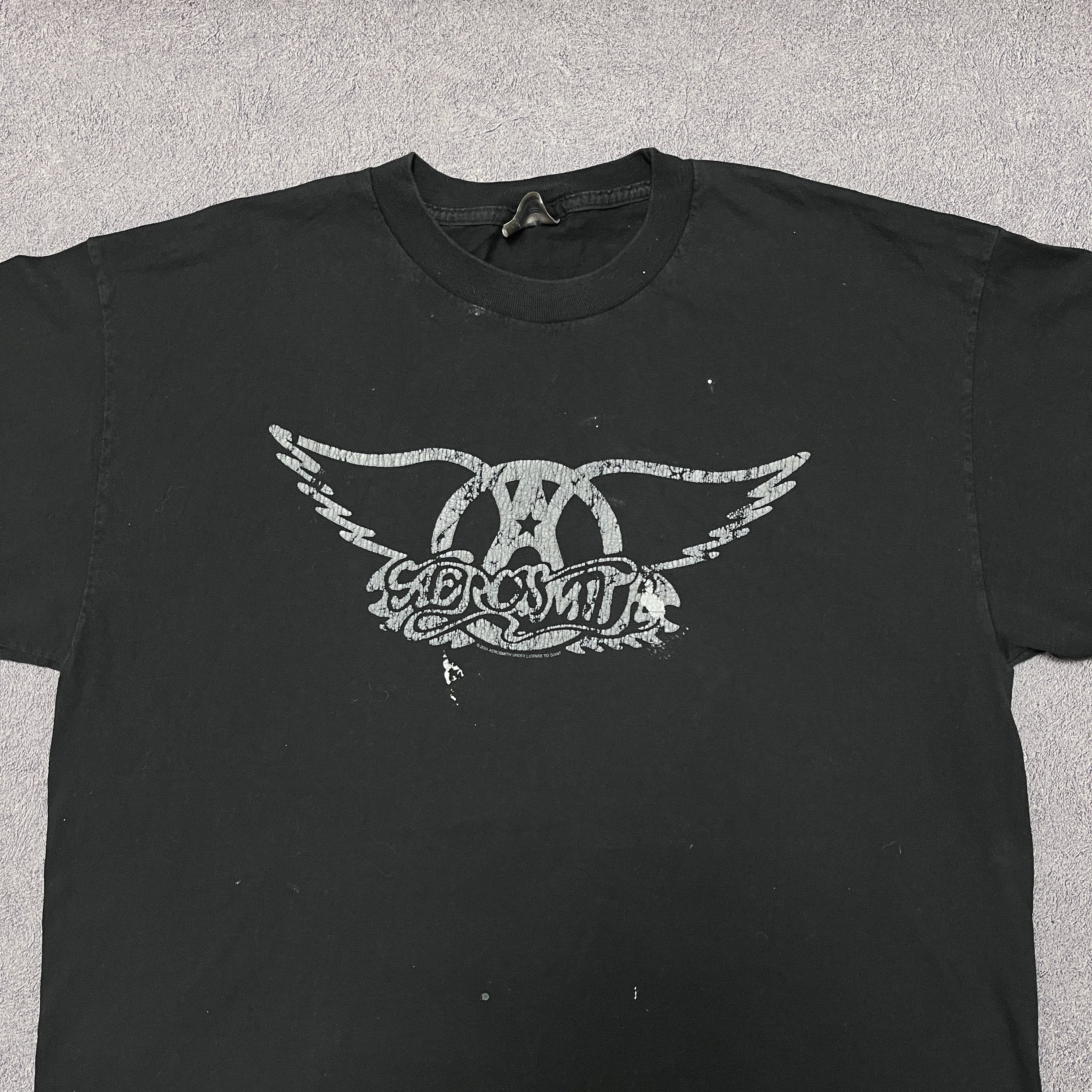 Aerosmith × Band Tees × Vintage Vintage Aerosmith Shirt 2001 Vintage Band Tees Bon Jovi Size US XL / EU 56 / 4 - 2 Thumbnail