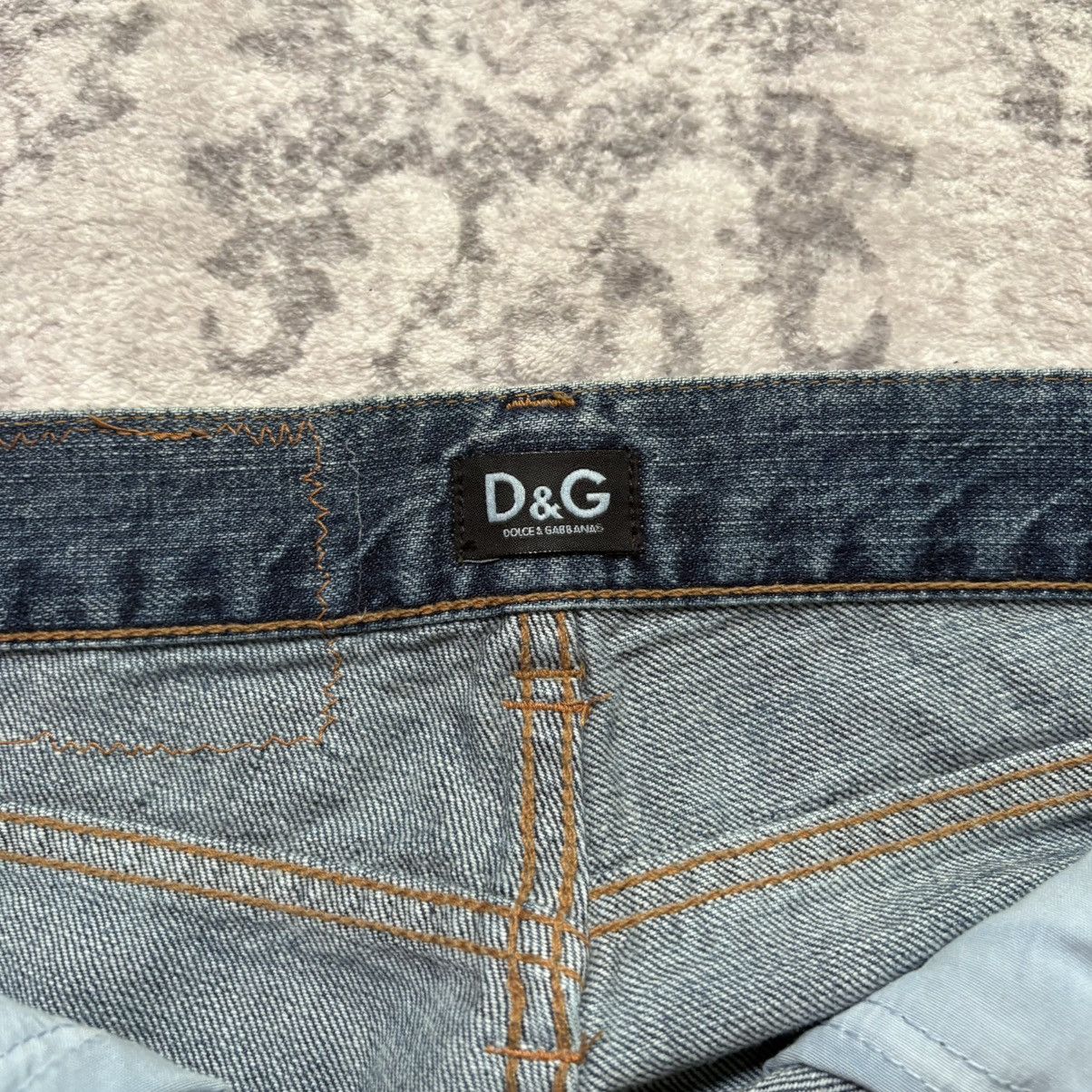 Dolce & Gabbana Dolce & Gabbana Hybrid Distressed Blue Denim Jeans | Size 31 Size US 32 / EU 48 - 6 Thumbnail
