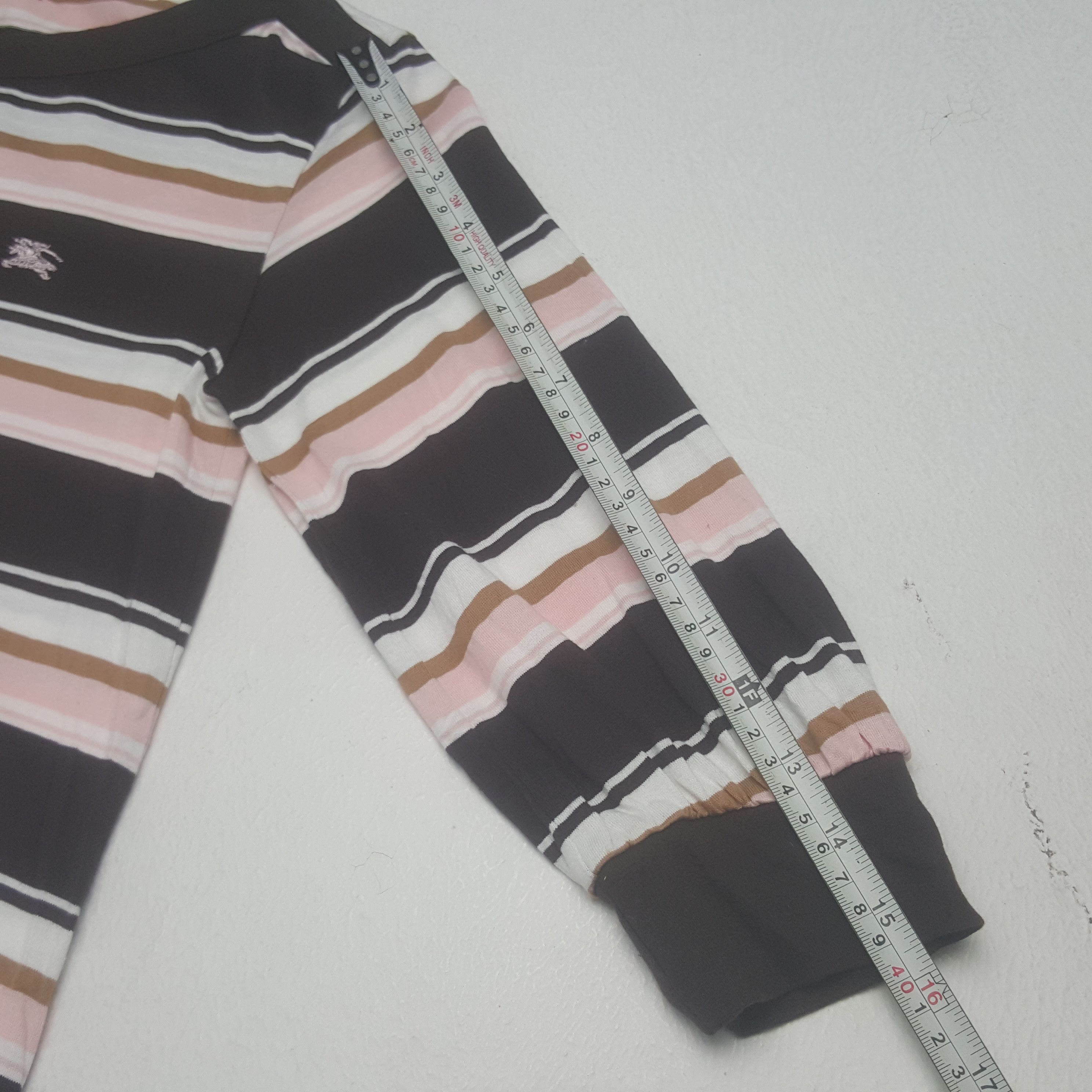 Burberry × Vintage Vintage Burberry London Striped Blue Label Tshirt Size XS / US 0-2 / IT 36-38 - 6 Thumbnail