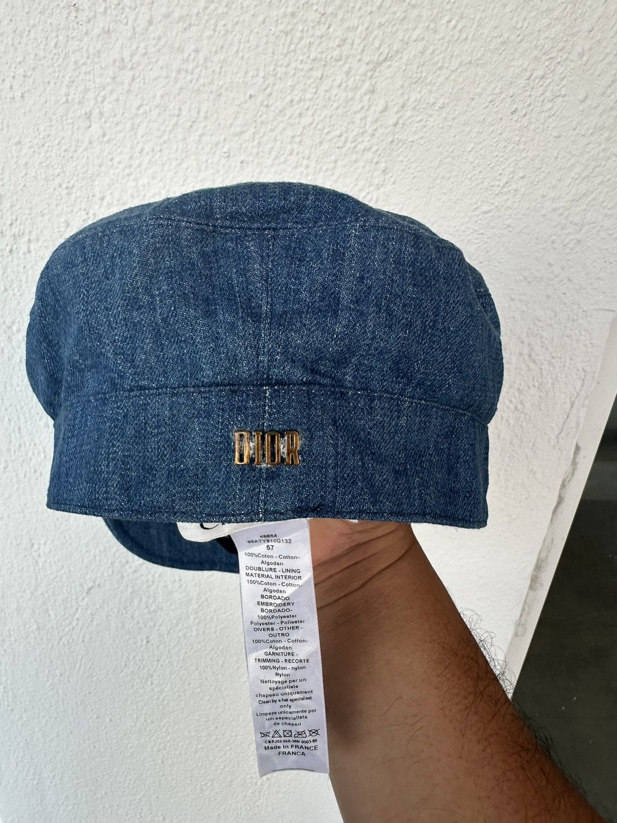 Christian Dior Monsieur Christian Dior Denim Hat Size ONE SIZE - 3 Thumbnail
