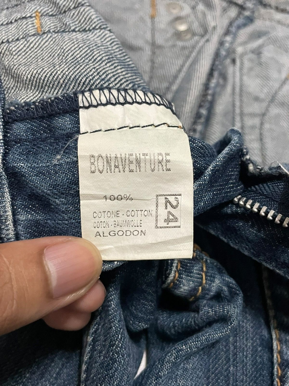 KMRii Vintage Bonaventure Diamond Button Metal Tag Bootcut Jeans Size 28" / US 6 / IT 42 - 12 Thumbnail