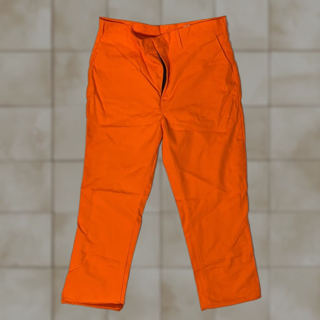 Vintage WESTEX INDURA FR Flame Resistant Orange Welding Jeans Pant 40x30 Men Regular Denim 100% Cotton Straight Inseam 30in Mens Size US 40 / EU 56 - 1 Thumbnail