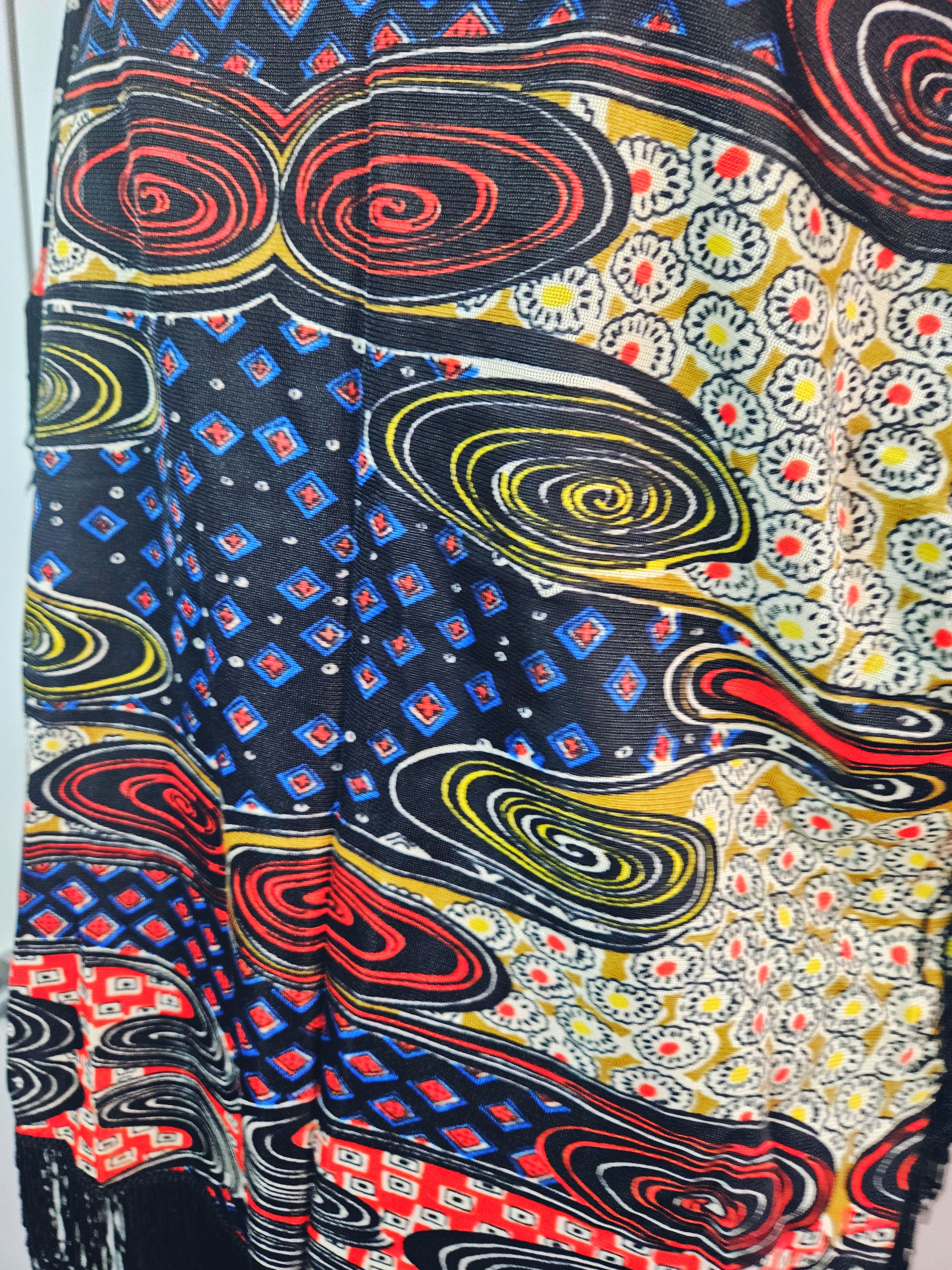 Other 1960S PSYCHEDELIC ALL OVER FRINGE PONCHO Size M / US 6-8 / IT 42-44 - 2 Thumbnail