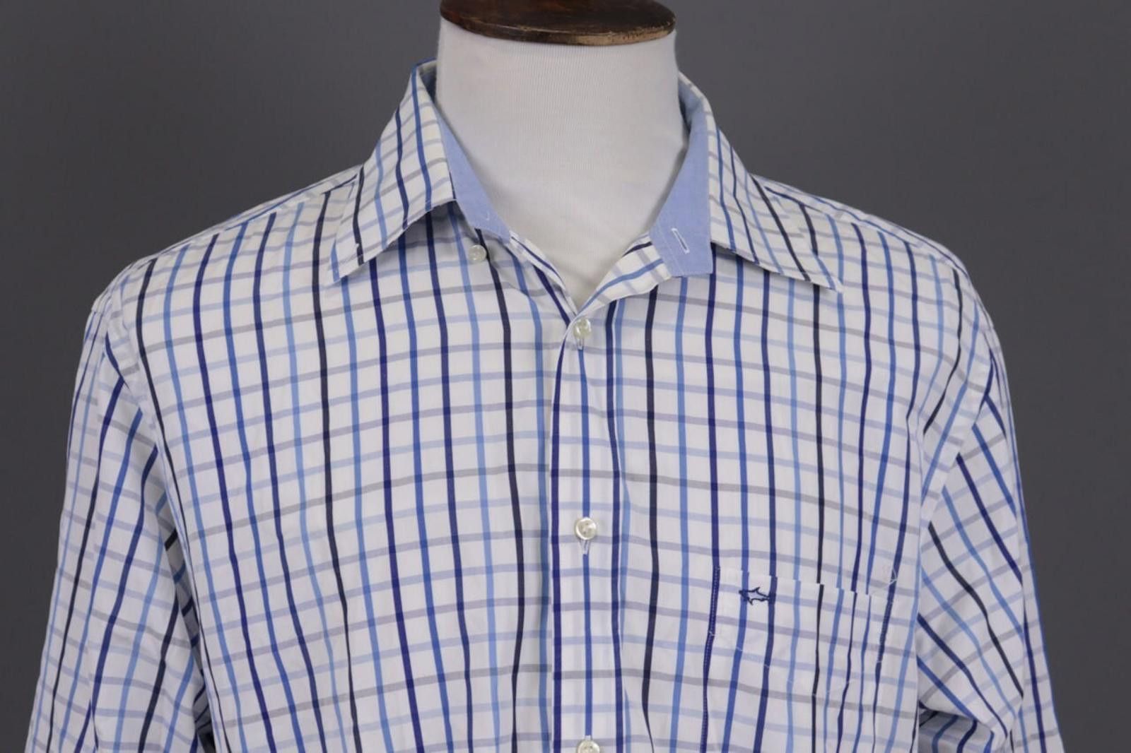 Paul & Shark Paul & Shark Yachting White Check Shirt Size 43 Size US M / EU 48-50 / 2 - 2 Thumbnail
