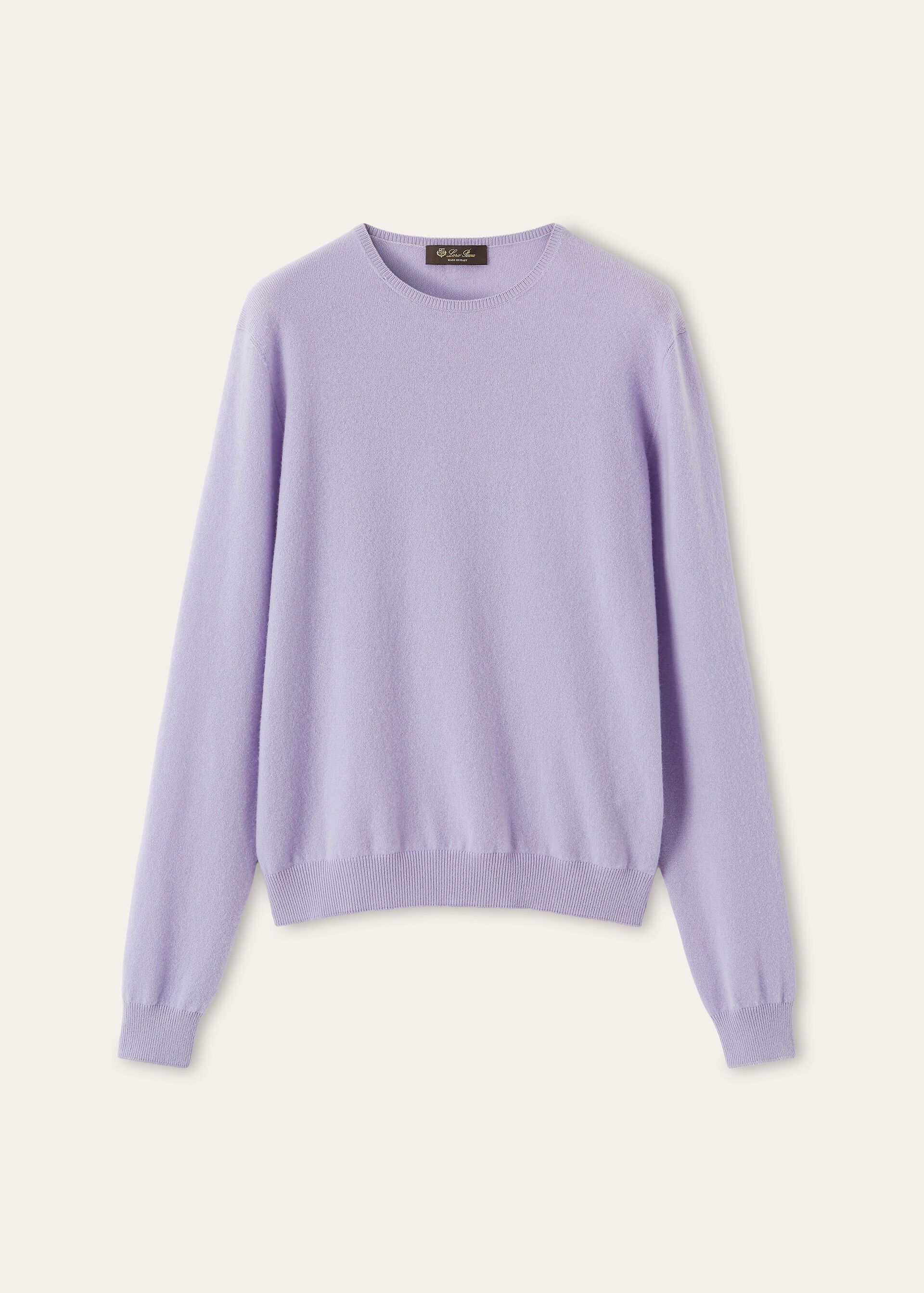 Loro Piana os11x0426 FAQ4508 Sergio Crewneck Sweater in Iced Violet Size L / US 10 / IT 46 - 1 Thumbnail