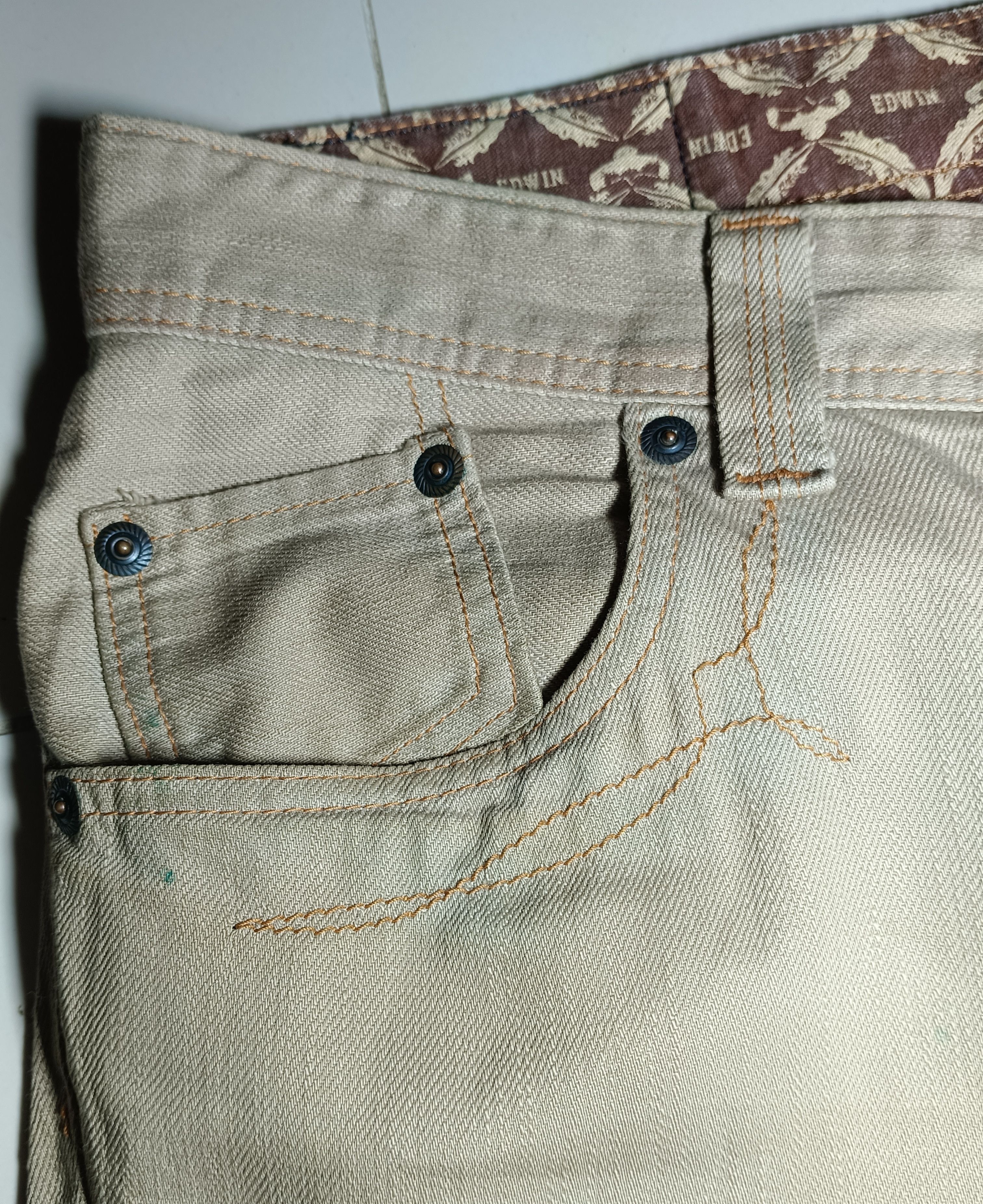 Edwin × If Six Was Nine × Le Grande Bleu (L.G.B.) EDWIN EXCLUSIVE NAVAJO LEATHER POCKET JEANS Size US 32 / EU 48 - 9 Thumbnail