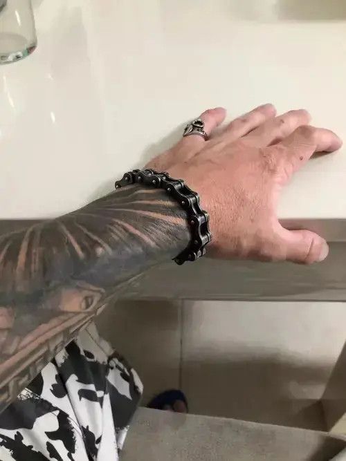 Other 10 MM + 23.5 Cm Length Motorcycle Chain Bracelet Size ONE SIZE - 1 Thumbnail