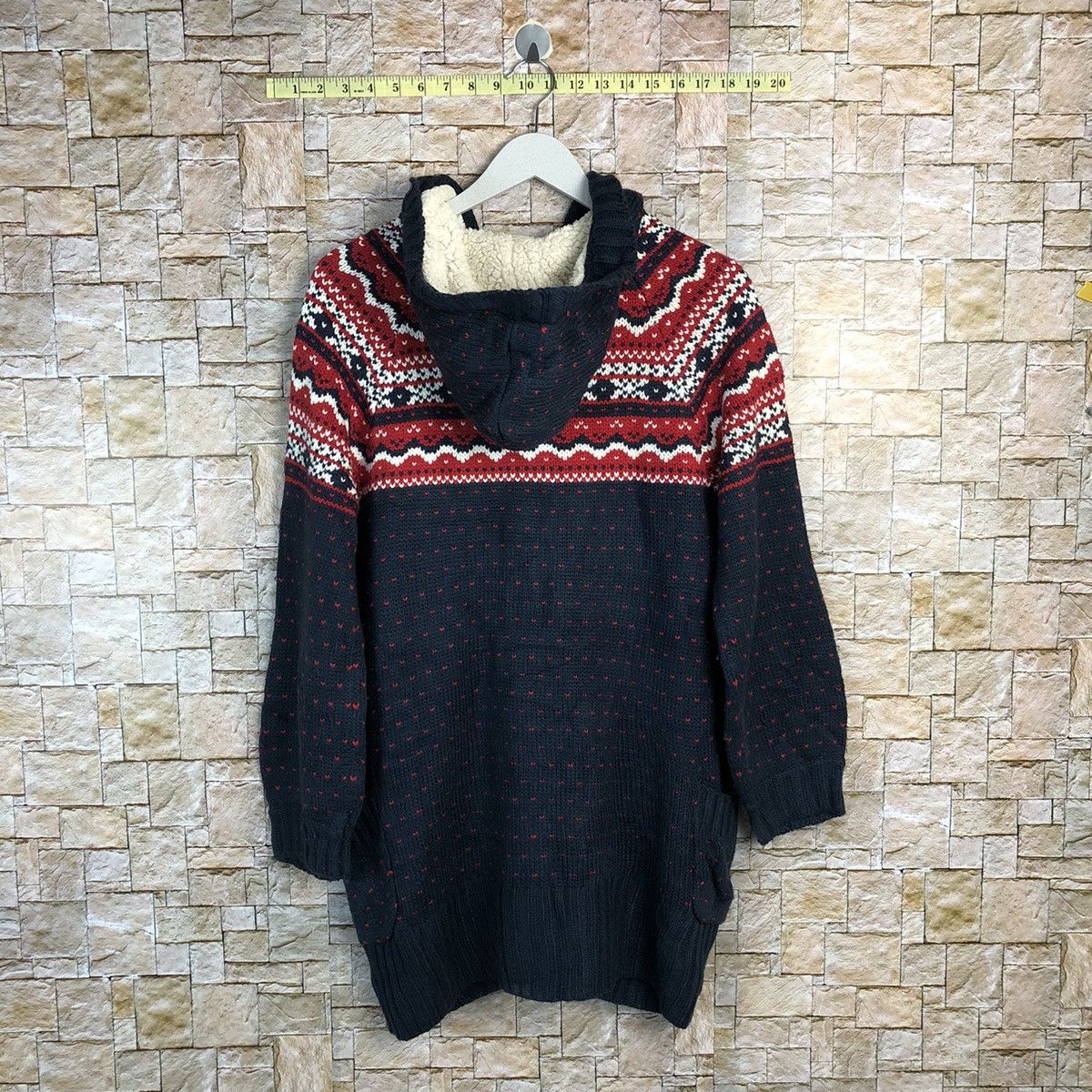 Homespun Knitwear × Japanese Brand Putietal art Dark Blue Hoodie knitwear #A270 Size L / US 10 / IT 46 - 13 Thumbnail