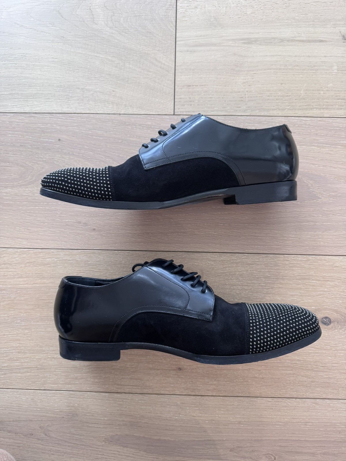 Jimmy Choo Jimmy Choo Studded Black Derby Shoe leather Suede Men US 11 Size US 11 / EU 44 - 6 Thumbnail