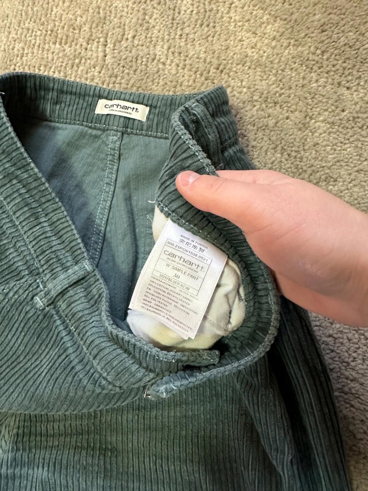 Carhartt Carhartt Wip Women Carhartt WIP Green Simple Pants Velvet Size 30" / US 8 / IT 44 - 8 Thumbnail