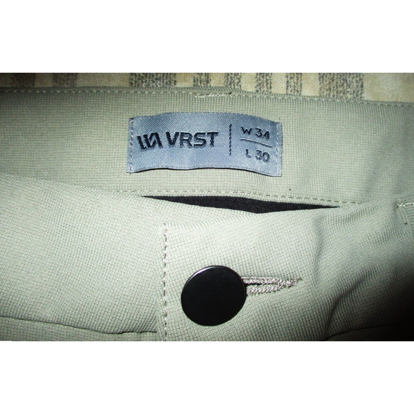 Vintage VA VRST Mens Golf Pants 34W 29L Tan Stretch Fabric 5-Pocket Chino Straight Front Flat Athletic Regular Size 34 - Vintage No? Size US 34 / EU 50 - 5 Thumbnail