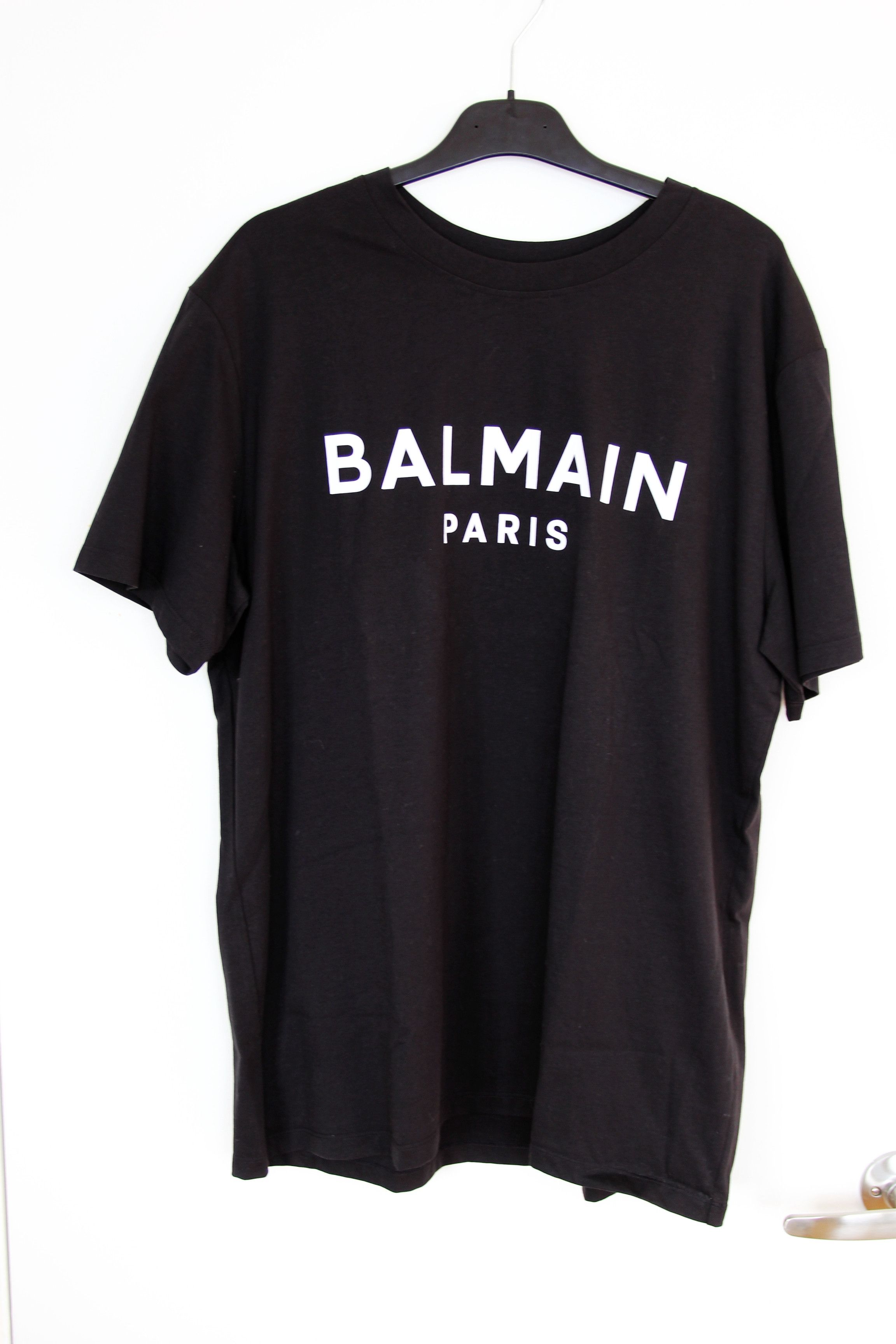 Balmain BNWT AW25 BALMAIN BIG LOGO BLACK TSHIRT M Size US M / EU 48-50 / 2 - 2 Thumbnail
