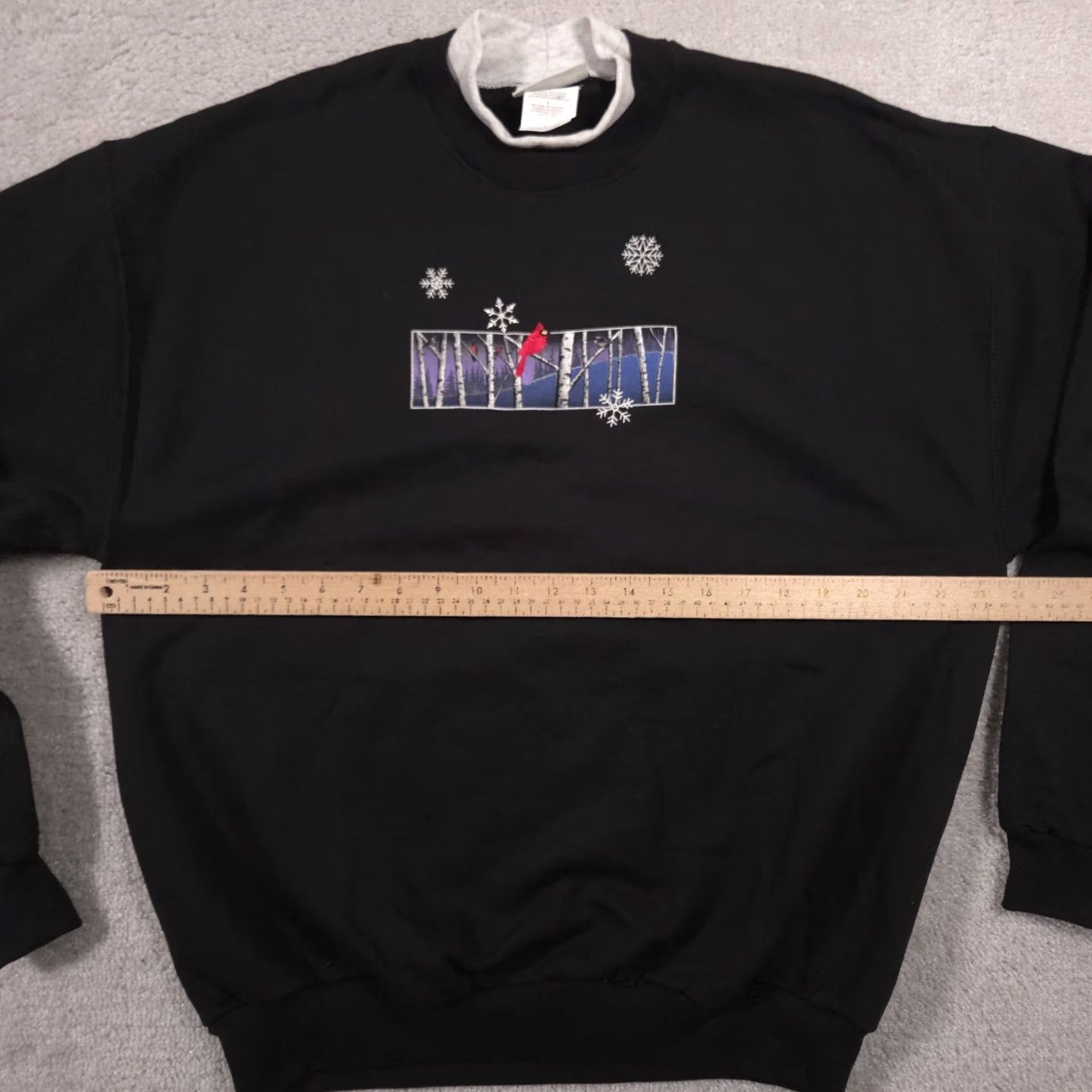 Vintage Bernies Glen Sweatshirt Womens L Black Cardinal Bird Winter Crewneck Pullover Size L / US 10 / IT 46 - 5 Thumbnail