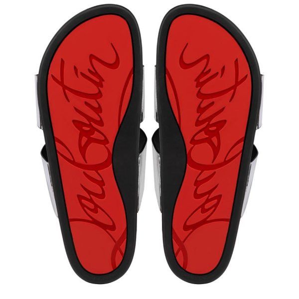 Christian Louboutin o1bcso1str1024 Dhabubizz Flat in Black/Silver Size US 8 / EU 41 - 6 Thumbnail