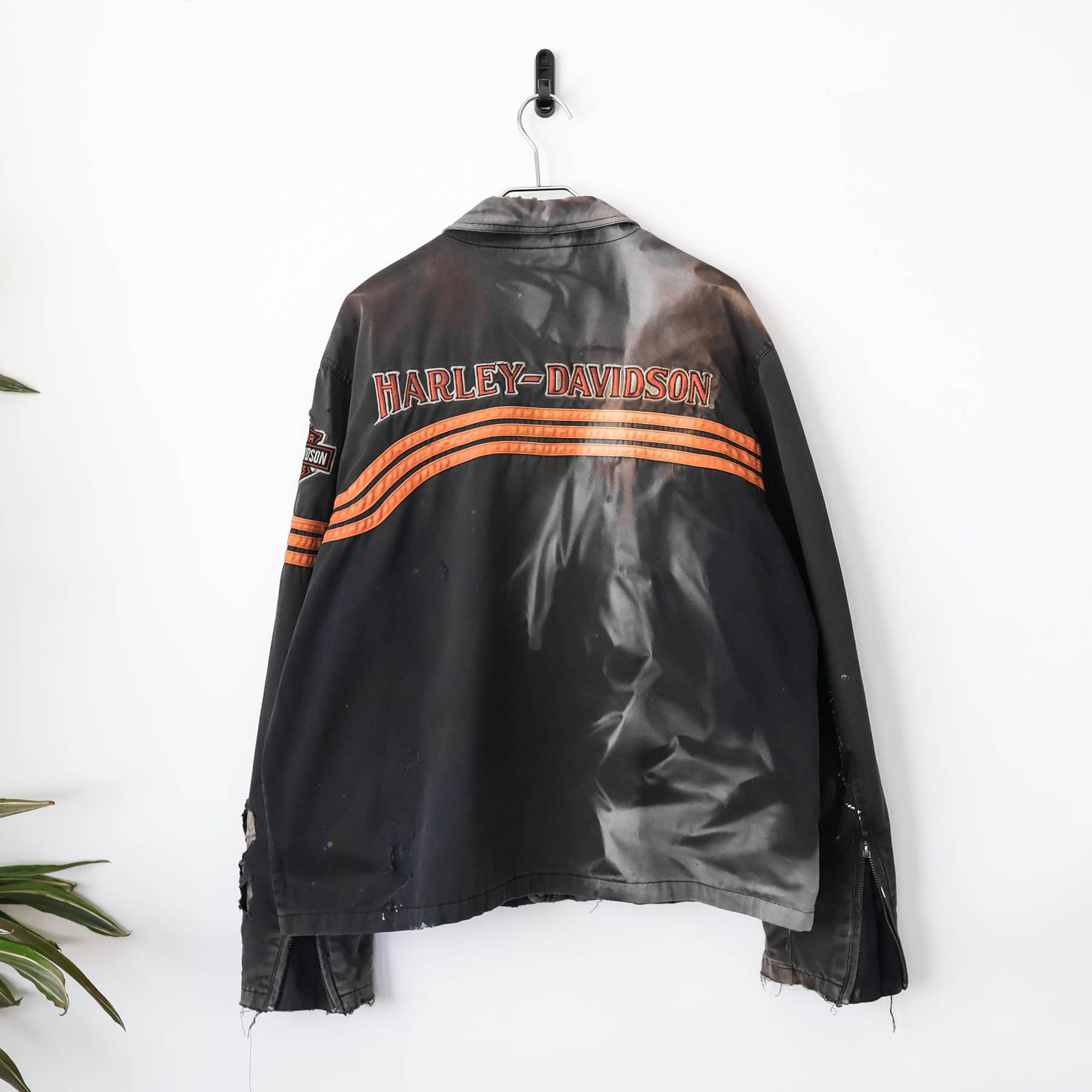 Harley Davidson Vintage Harley Davidson Logo Sun Faded Distressed Jacket Size US XL / EU 56 / 4 - 8 Thumbnail