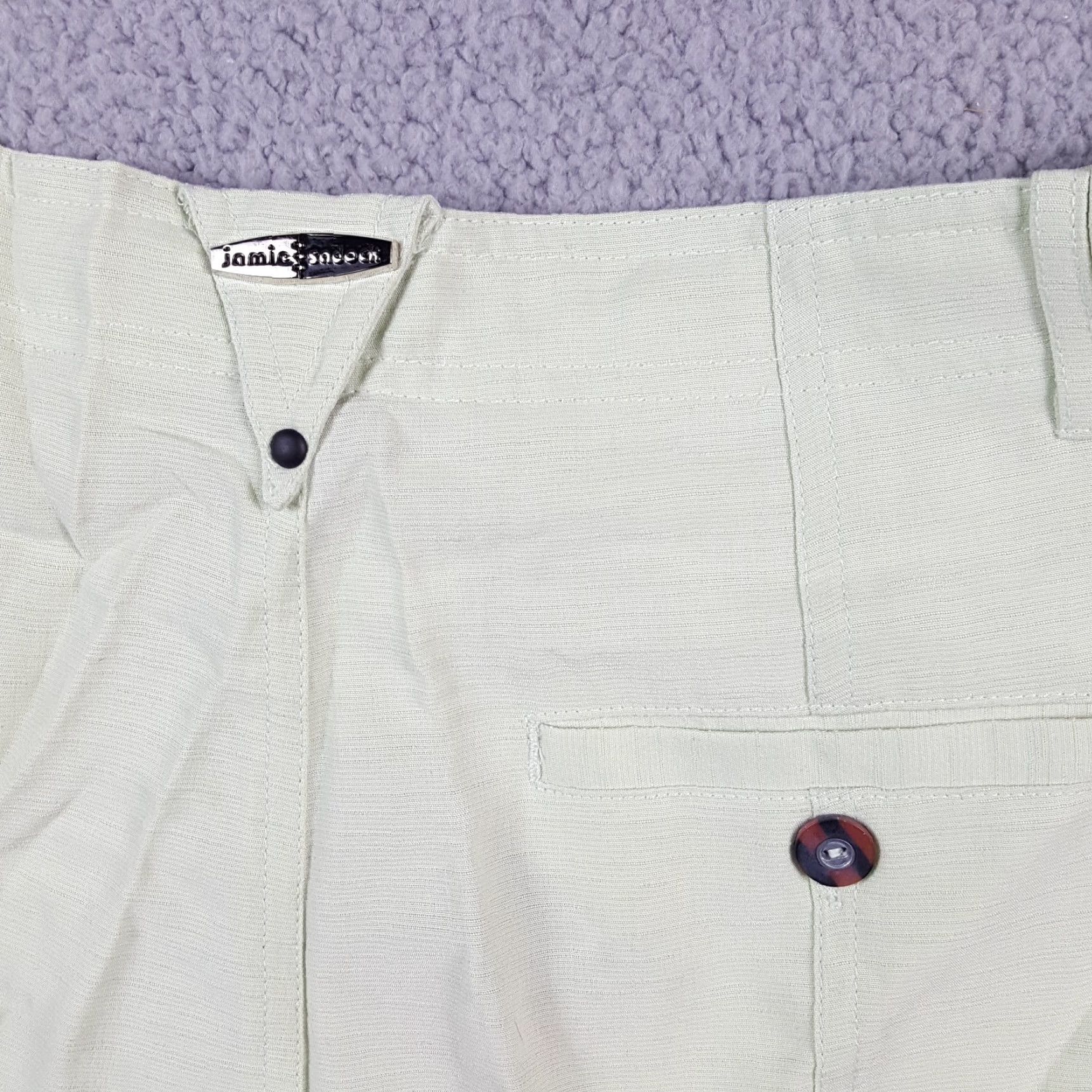 Vintage VINTAGE Jamie Sadock Shorts Women's Chino High Waist 10 Mint Green Y2K 90s 00s Preppy Athletic Casual Summer Size 32" / US 10 / IT 46 - 5 Thumbnail