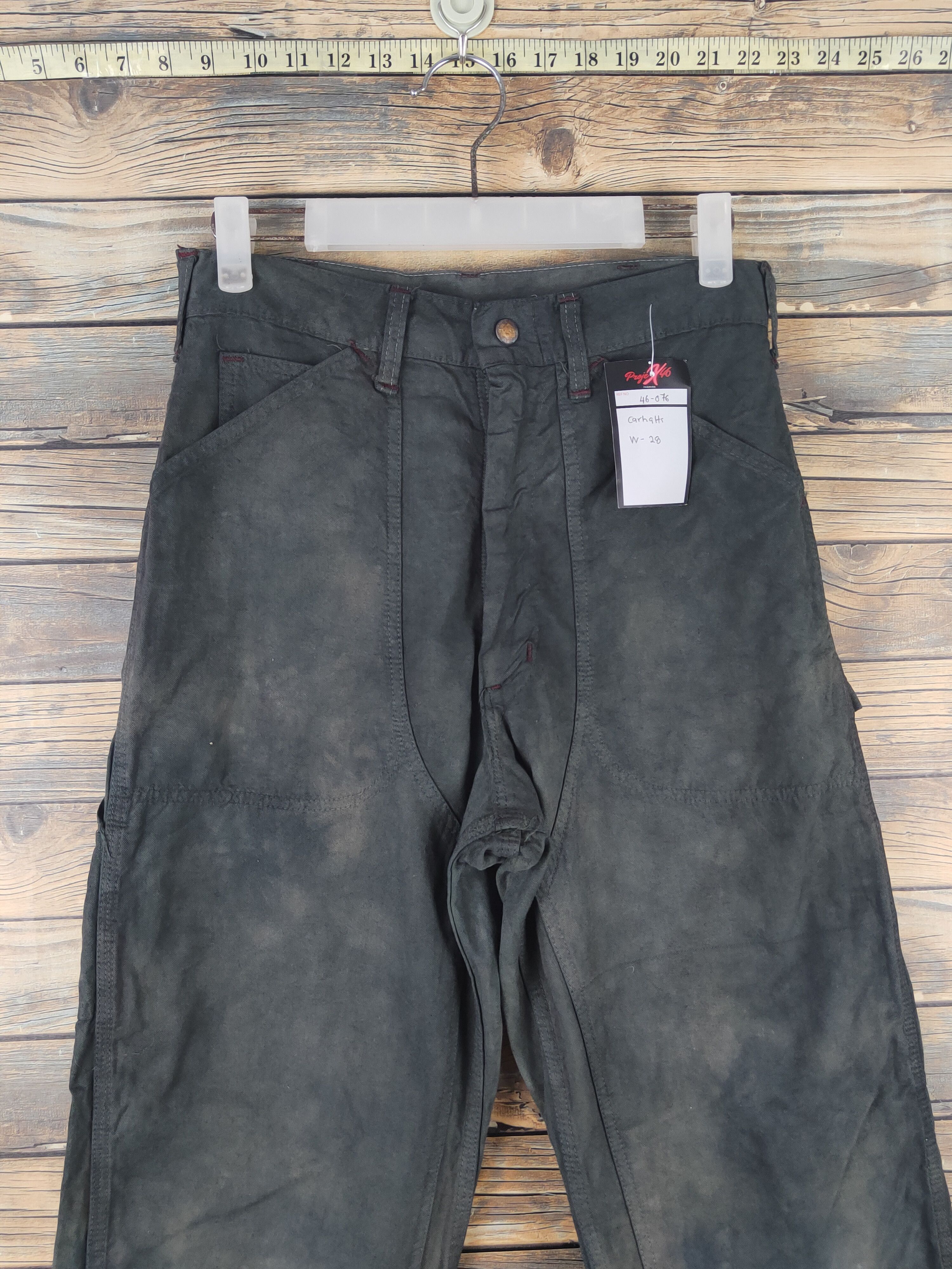 Carhartt DL Carhartt Black Faded Multipocket Cargo Pants #46-076 Size US 27 - 2 Thumbnail