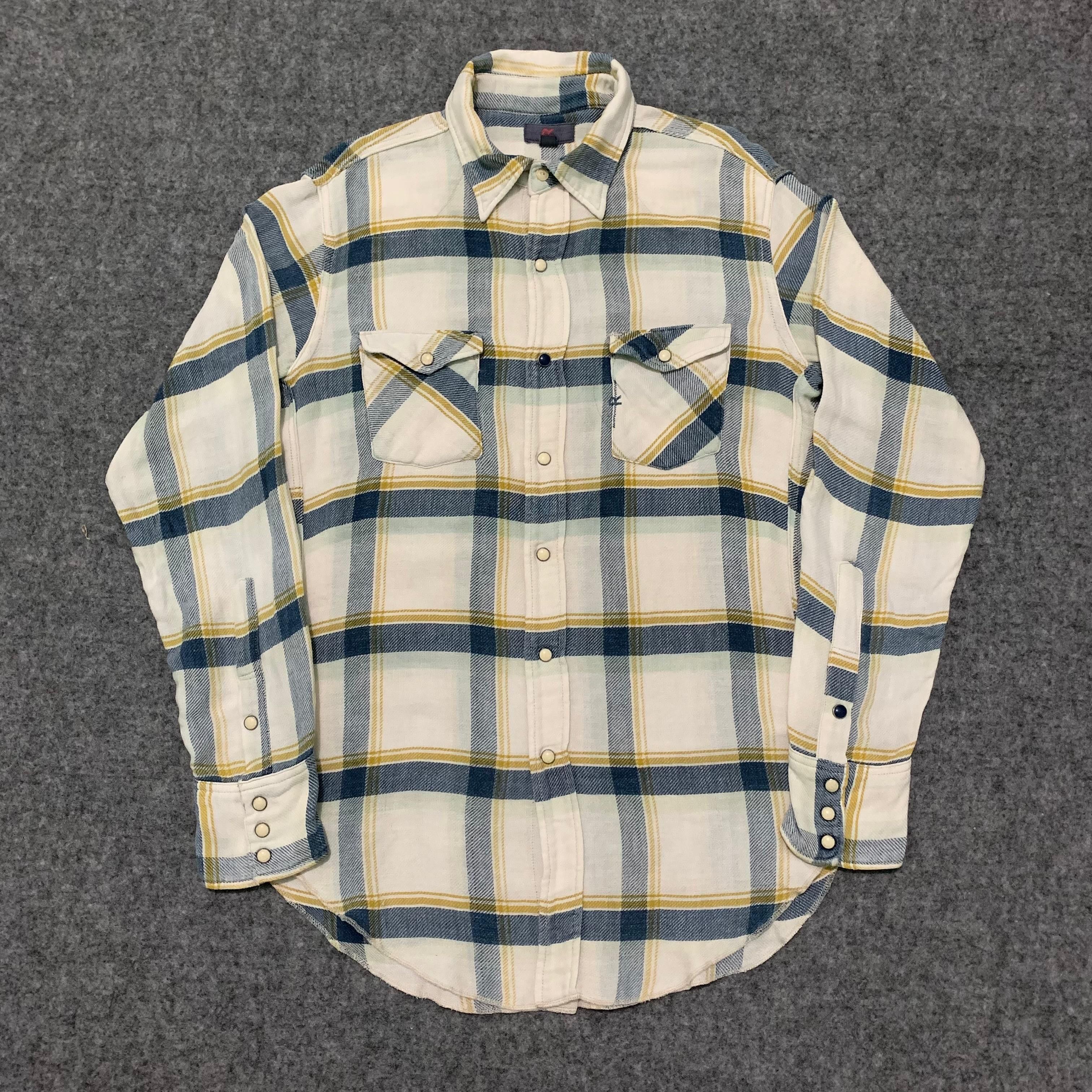 45rpm × Japanese Brand × Vintage Vtg R by 45rpm Plaid Flannel Shirt Snap Button Size US L / EU 52-54 / 3 - 1 Thumbnail