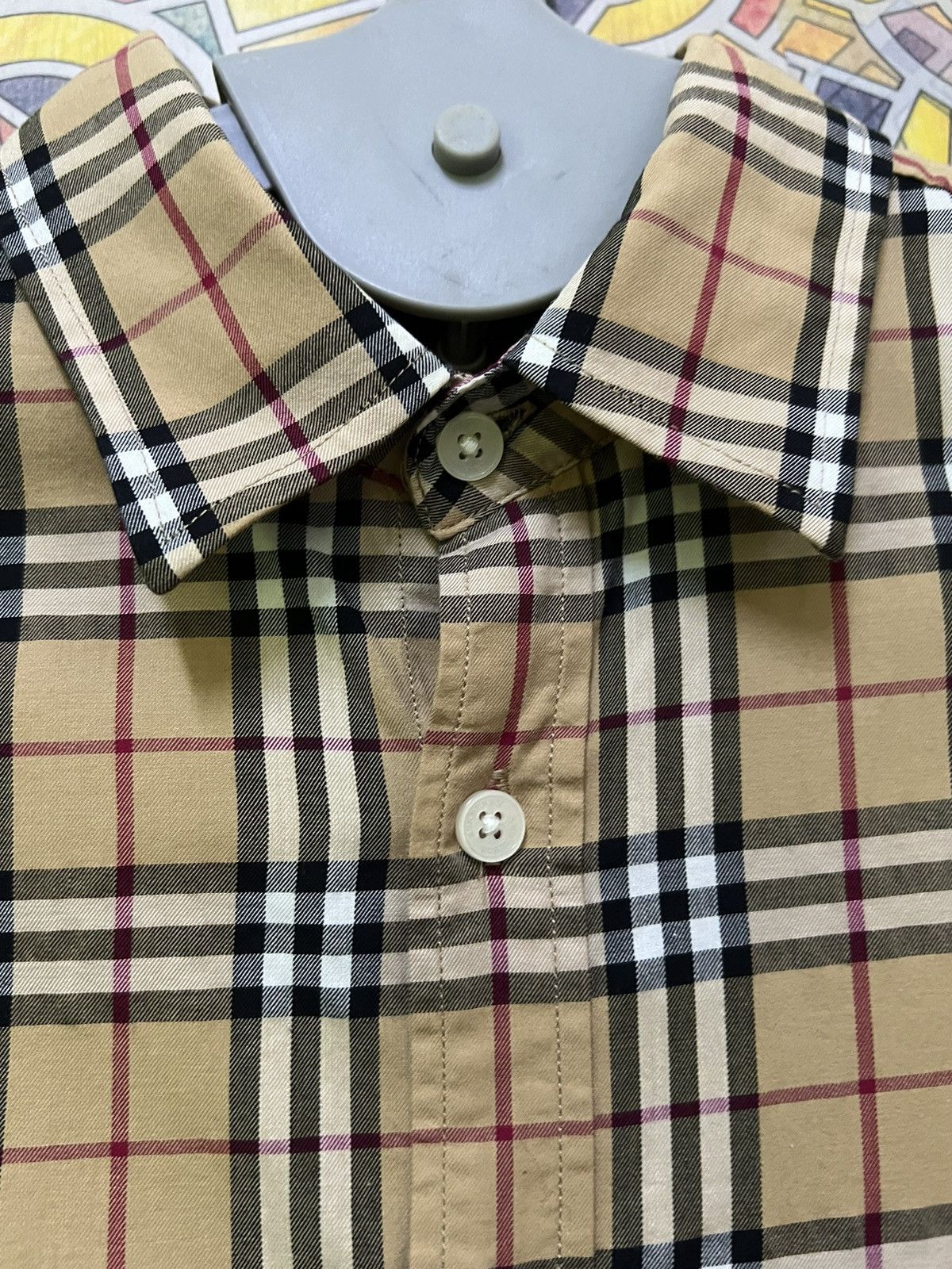 Burberry Burberry Somerton Nova Check Long Sleeve Shirt Men's Small Size US M / EU 48-50 / 2 - 13 Thumbnail