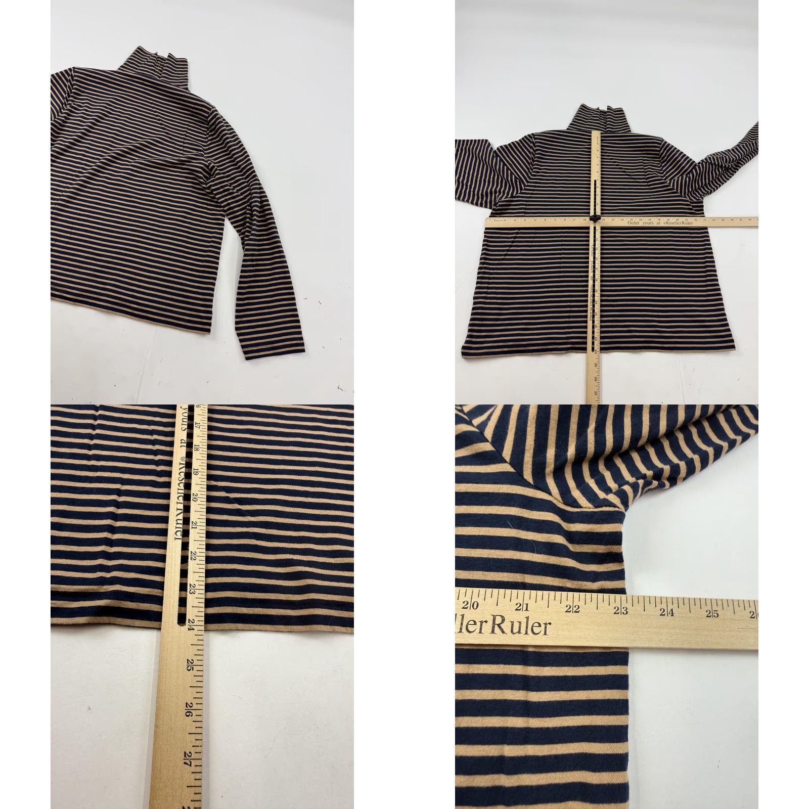 J.Crew J.Crew Shirt Womens 3X Blue Stripe 100% Cotton Turtleneck Long Sleeve Top Size XXL / US 16-18 / IT 52-54 - 8 Thumbnail