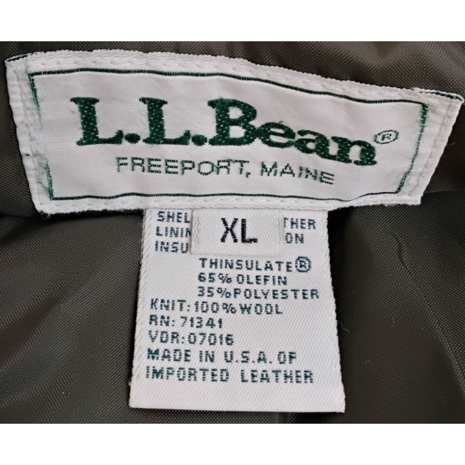 L.L. Bean L.L. Bean Leather Flight Jacket Men XL Brown Thinsulate USA Size US XL / EU 56 / 4 - 17 Thumbnail