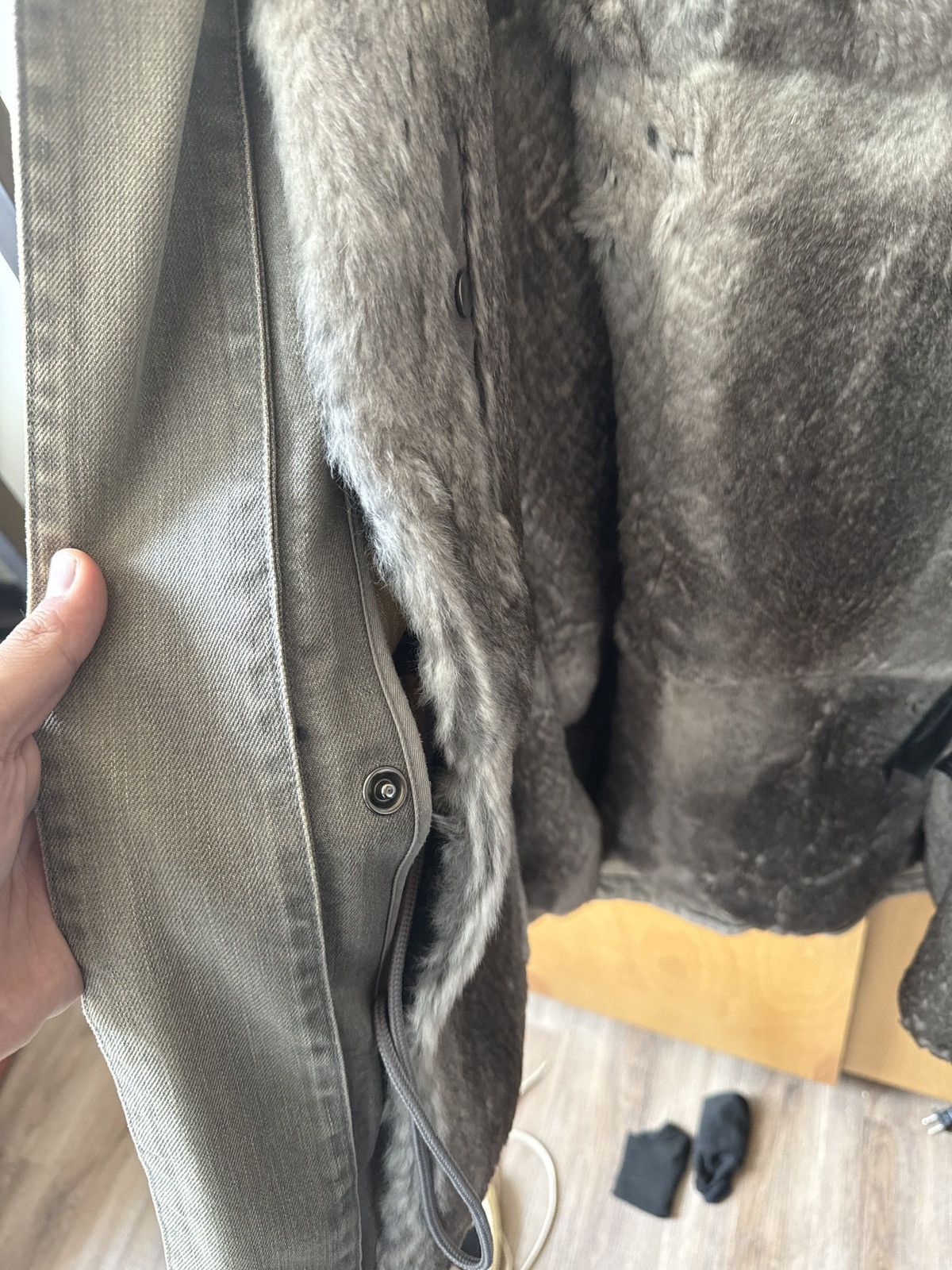 Yves Salomon Yves Salomon Fur Denim Parka Size US XL / EU 56 / 4 - 7 Thumbnail