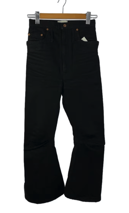 KOZABURO KOZABURO Long 3D Black Boot cut jeans Size US 27 - 1 Thumbnail