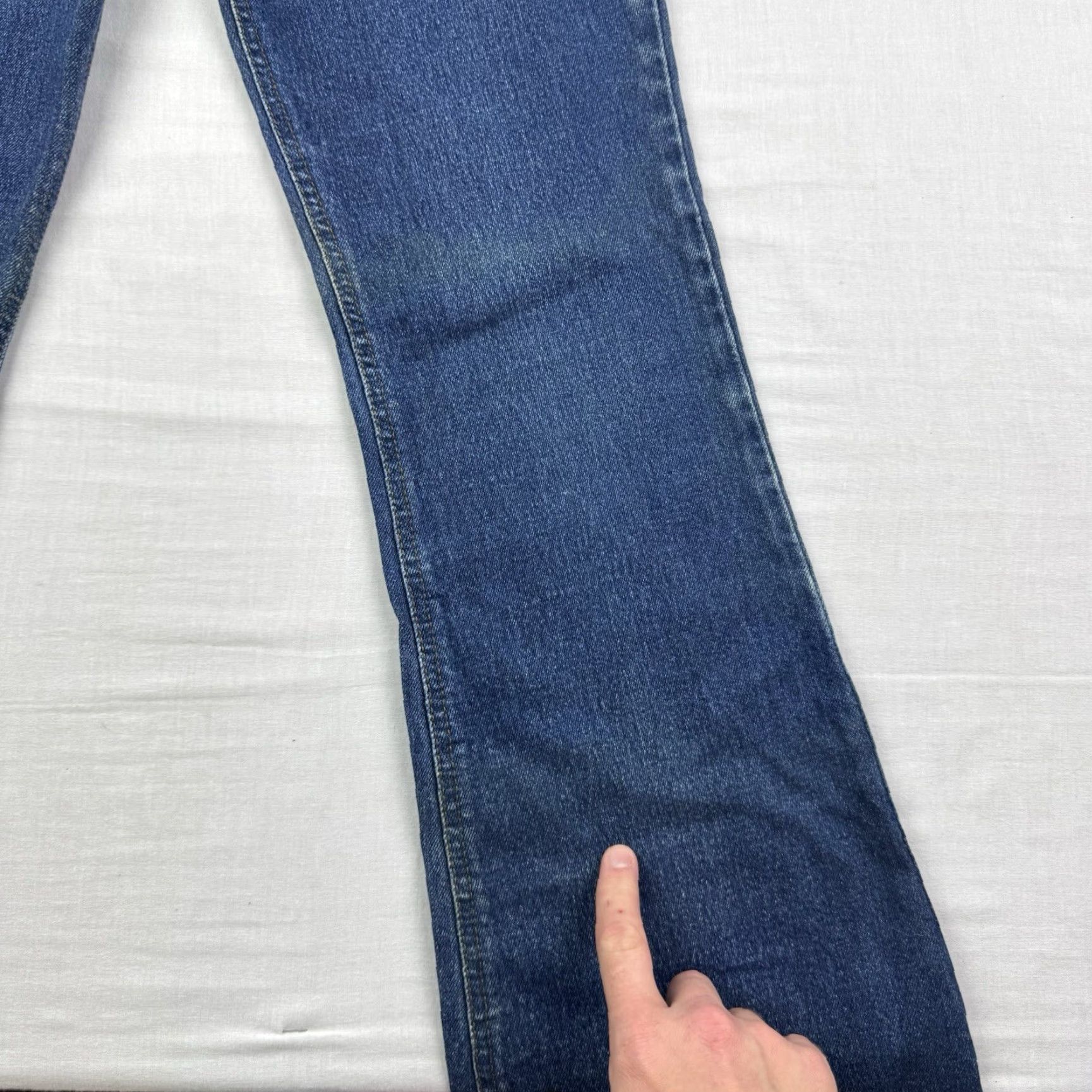 Vintage VINTAGE Mudd Womens Jeans Bootcut Flare 5 Blue Hipster 90s Y2K Embroidered Pants Size 27" / US 4 / IT 40 - 4 Thumbnail