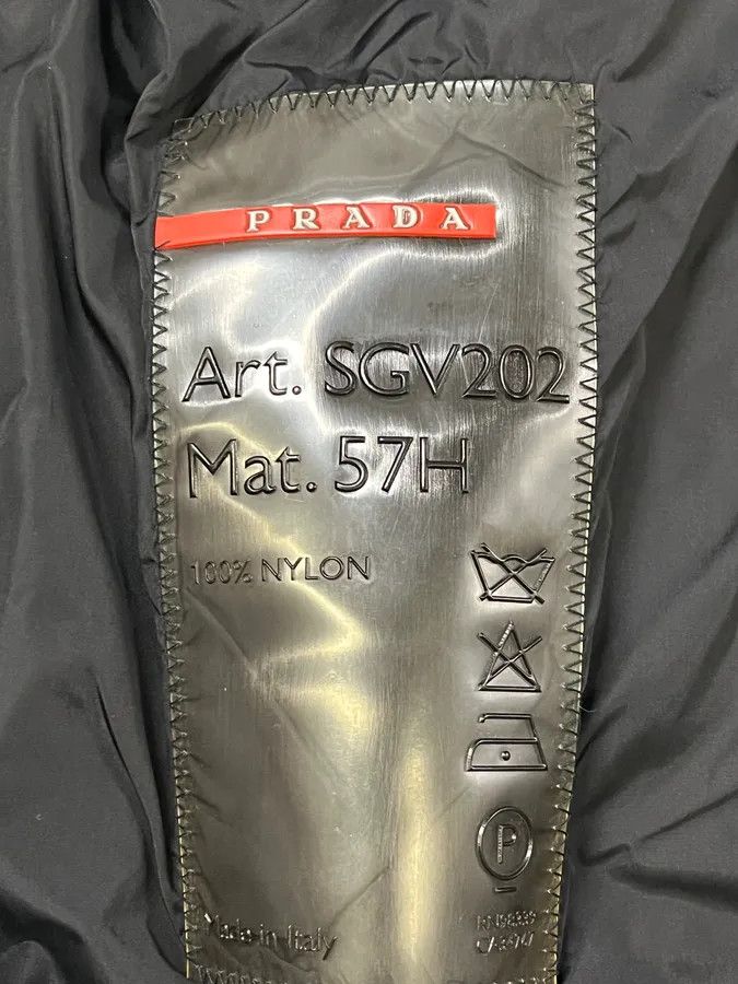 Prada SS2000 Prada Biker Black Nylon Padded Jacket Size US M / EU 48-50 / 2 - 10 Thumbnail