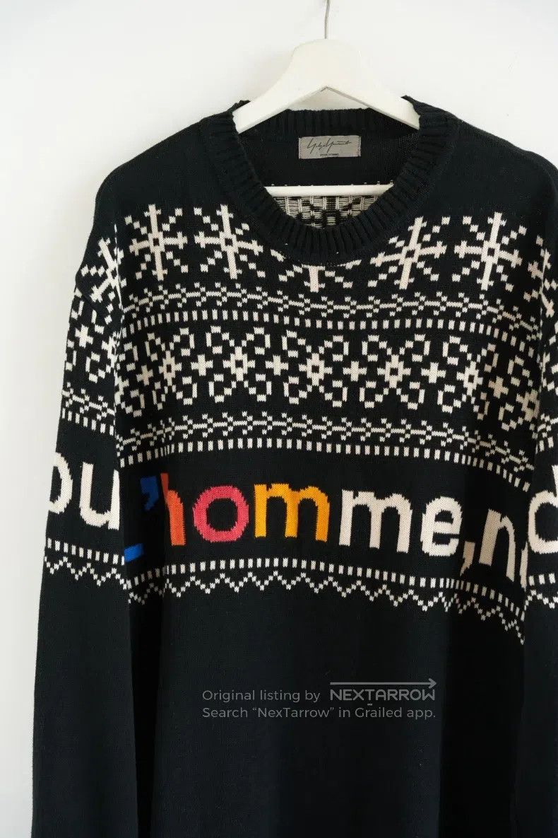 Yohji Yamamoto Yohji Yamamoto 16aw Fair Isle jacquard knit sweater Size US L / EU 52-54 / 3 - 4 Thumbnail
