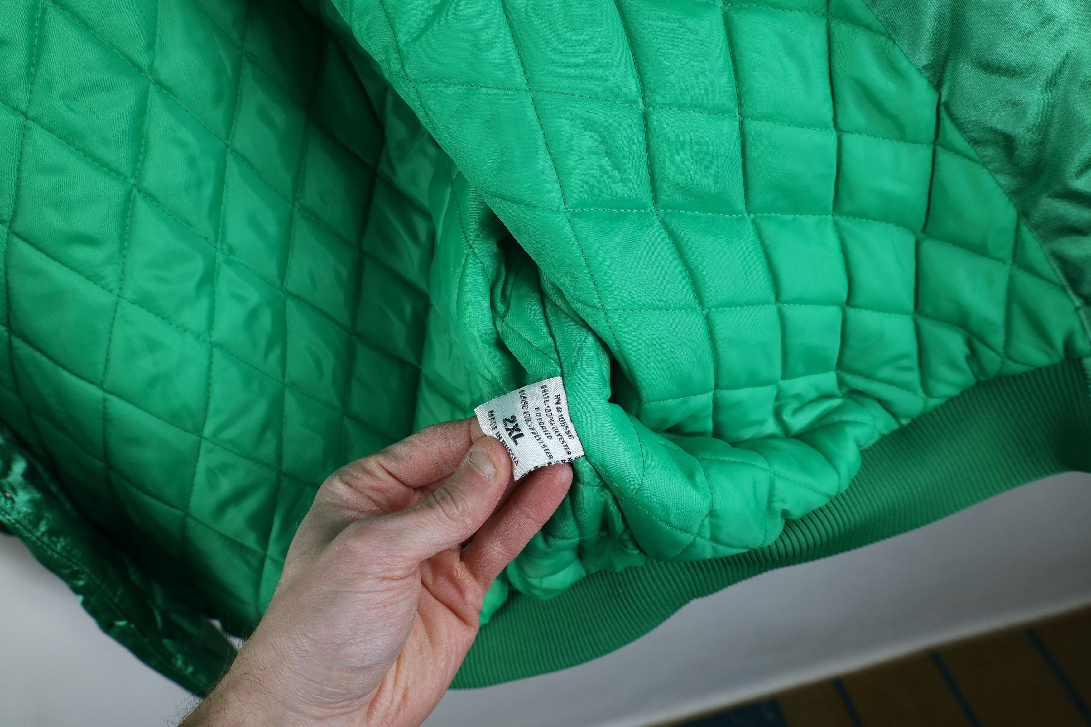 Vintage Deadstock Vintage 90s Y2K Basketball Satin Bomber Jacket Size US XXL / EU 58 / 5 - 10 Thumbnail